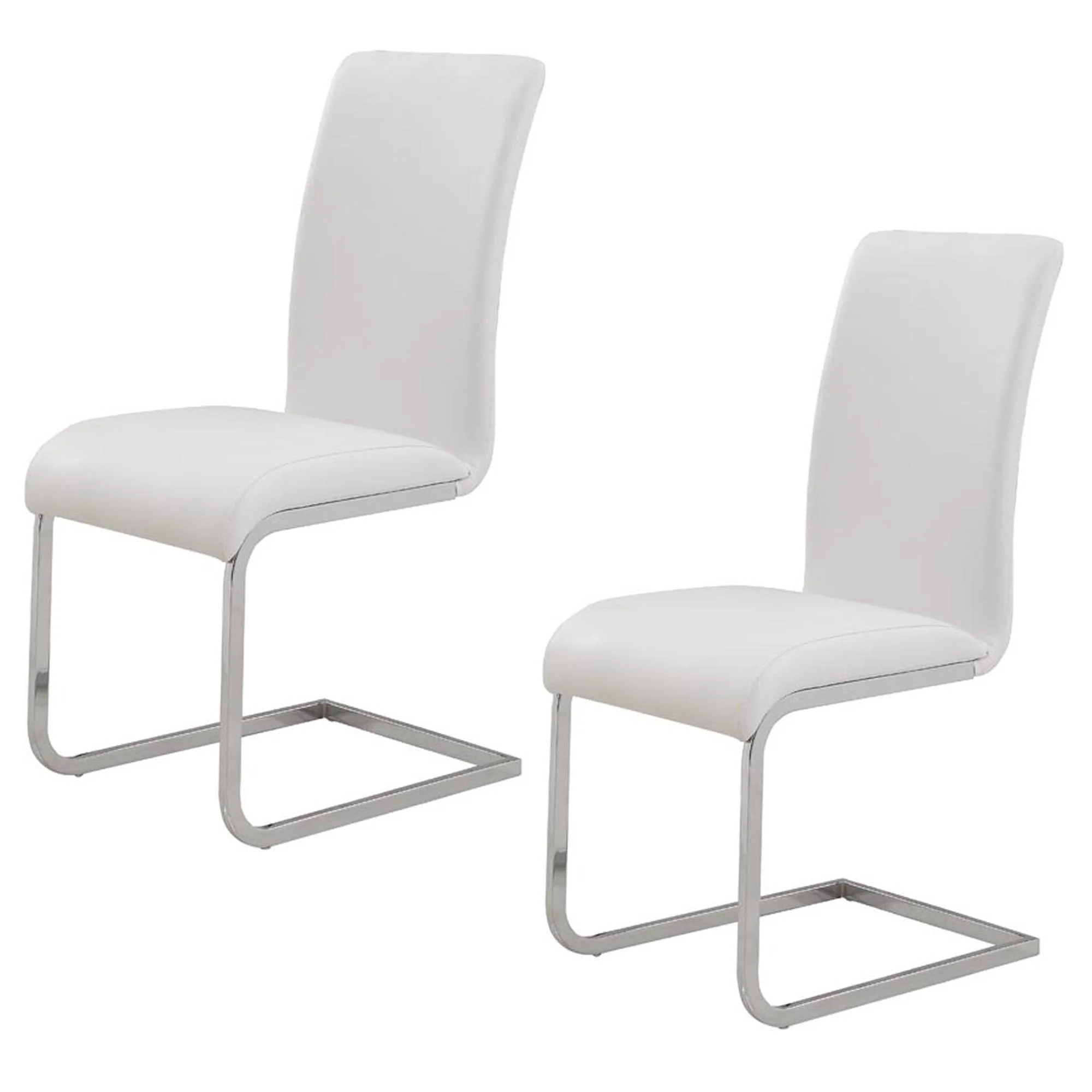 Worldwide Home Furnishings Maxim-Side Chair-White Side Chair, Set Of 2 202-489WT - Image 2