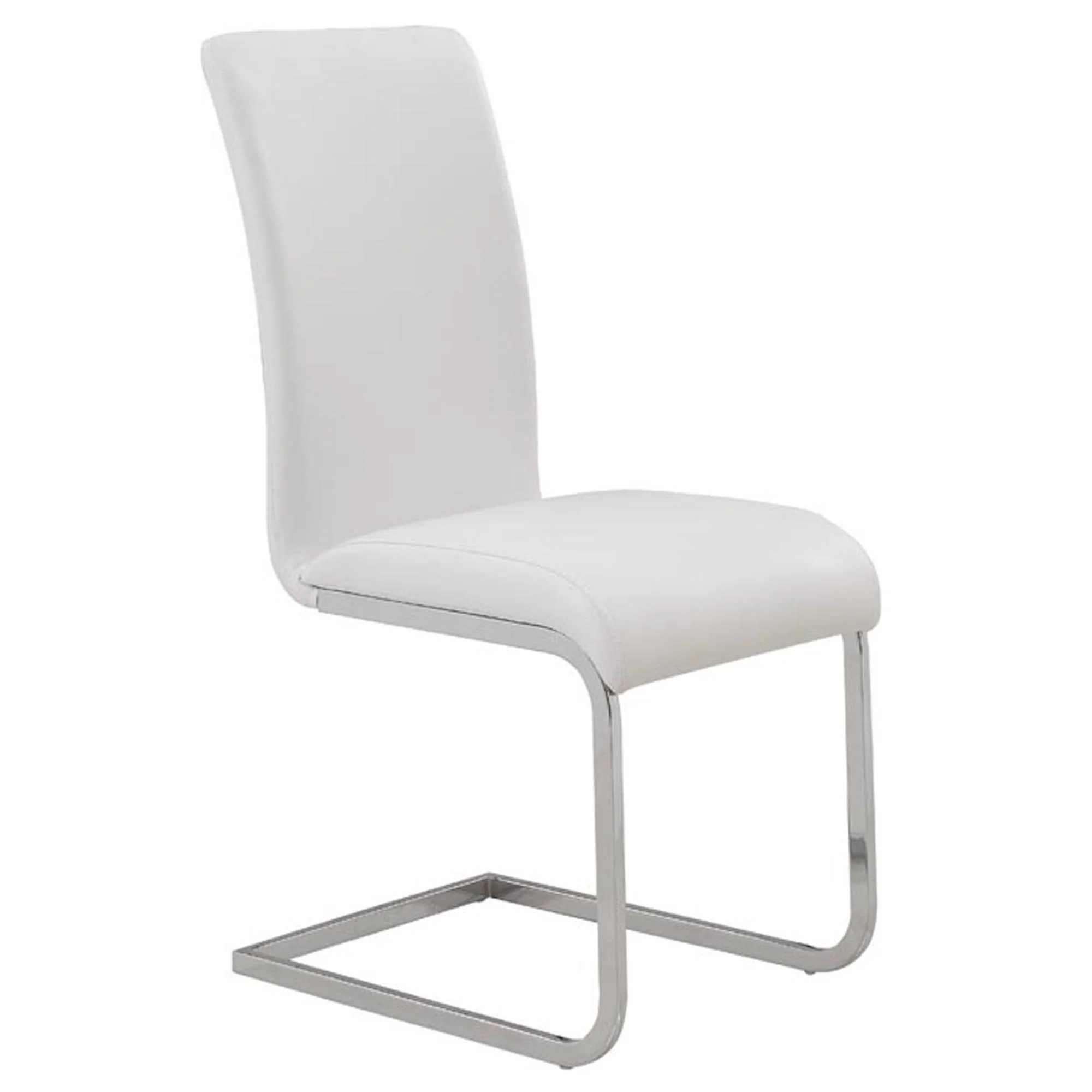 Worldwide Home Furnishings Maxim-Side Chair-White Side Chair, Set Of 2 202-489WT - Image 3