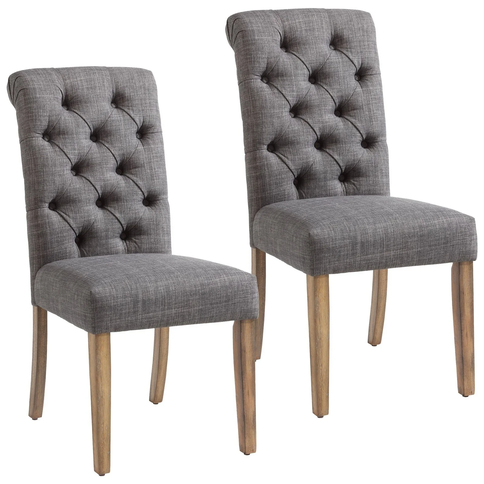 Worldwide Home Furnishings Melia-Side Chair-Grey Side Chair, Set Of 2 202-968GY - Image 3