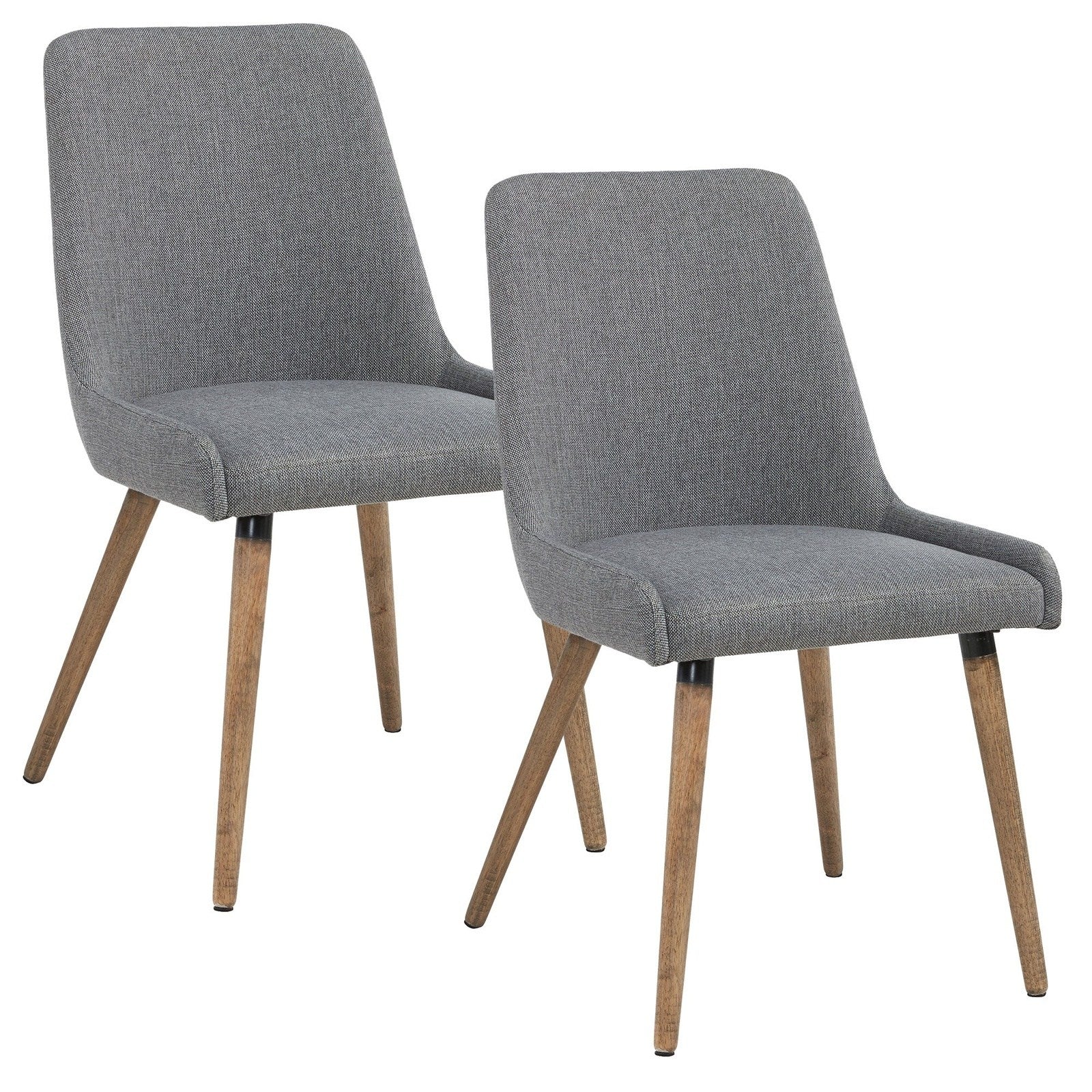 Worldwide Home Furnishings Mia-Side Chair-Dark Grey/Grey Leg Side Chair, Set Of 2 202-247GY/DG - Image 3