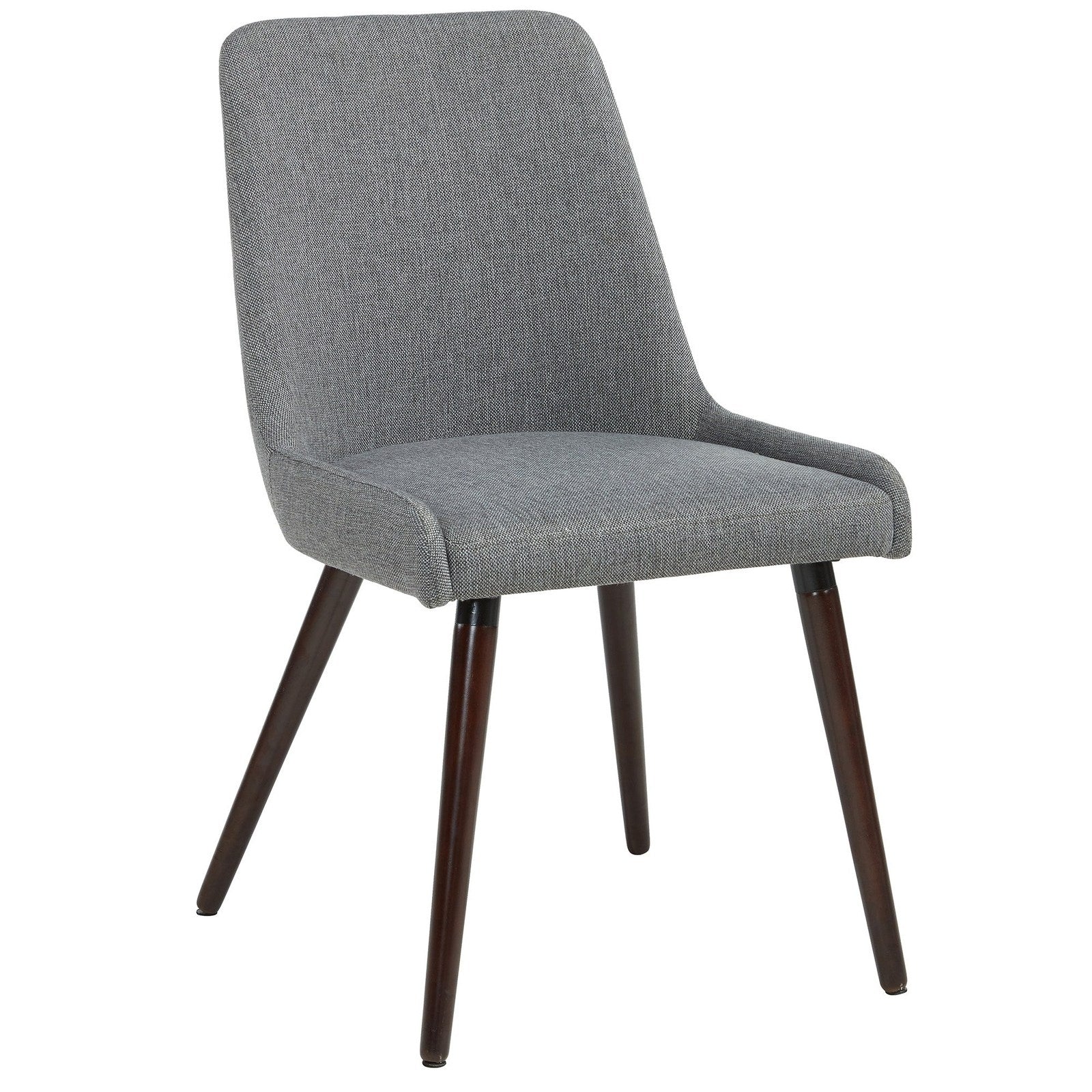 Worldwide Home Furnishings Mia-Side Chair-Dark Grey/Walnut Leg Side Chair, Set Of 2 202-247WL/DG - Image 4