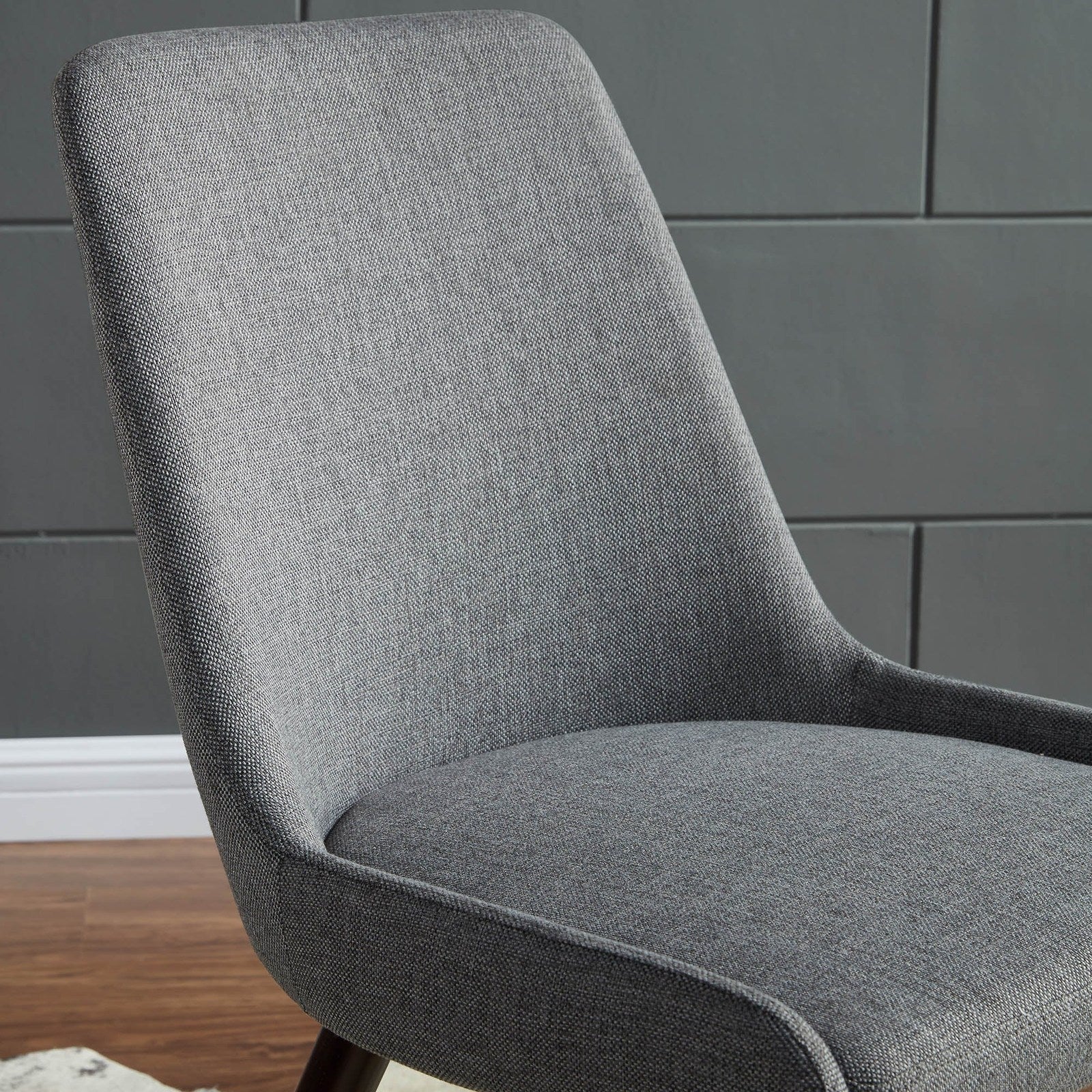 Worldwide Home Furnishings Mia-Side Chair-Dark Grey/Walnut Leg Side Chair, Set Of 2 202-247WL/DG - Image 6