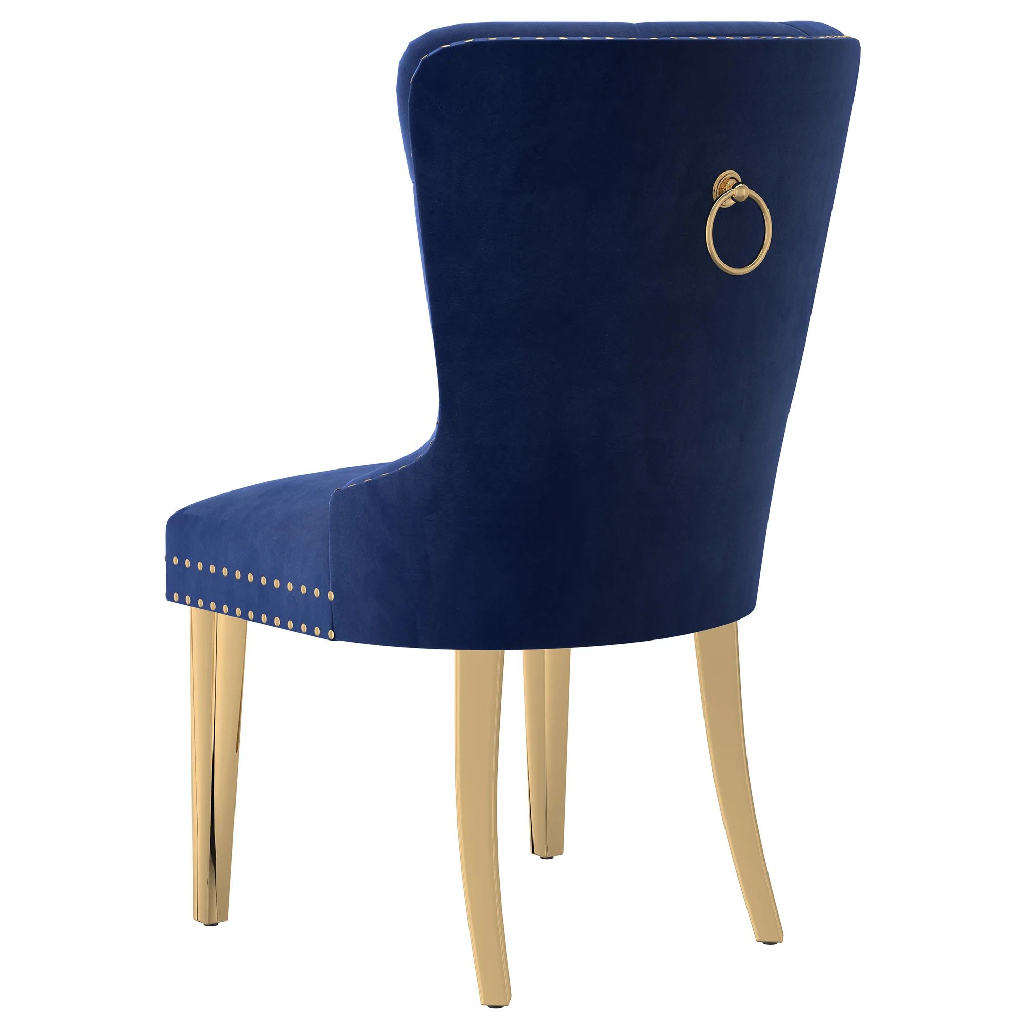 Worldwide Home Furnishings Mizal-Side Chair-Navy Side Chair, Set Of 2 202-629NAV - Image 4
