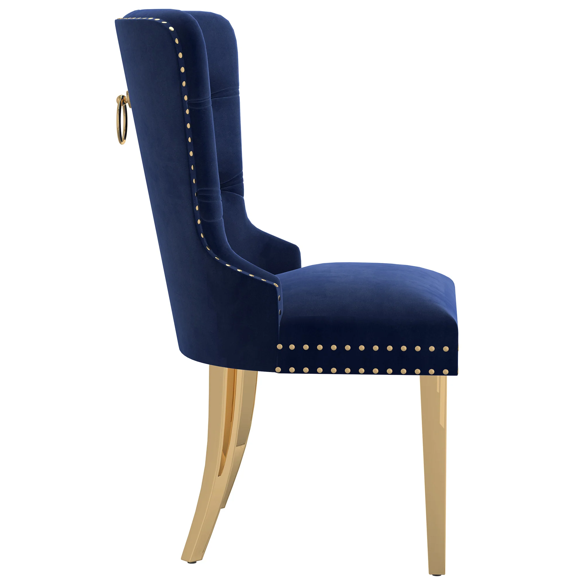 Worldwide Home Furnishings Mizal-Side Chair-Navy Side Chair, Set Of 2 202-629NAV - Image 5