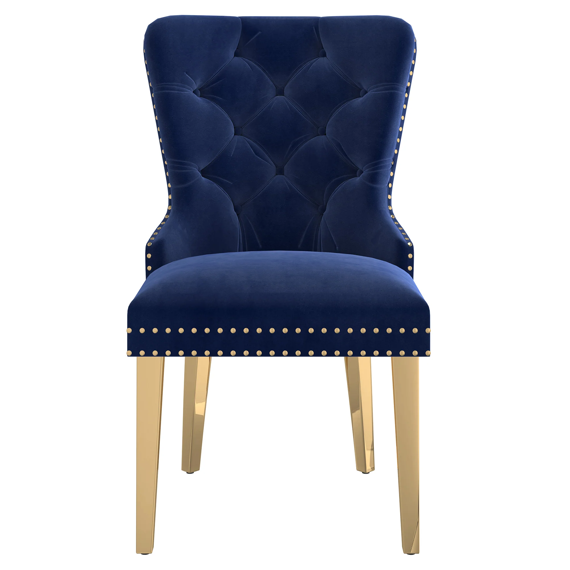 Worldwide Home Furnishings Mizal-Side Chair-Navy Side Chair, Set Of 2 202-629NAV - Image 6