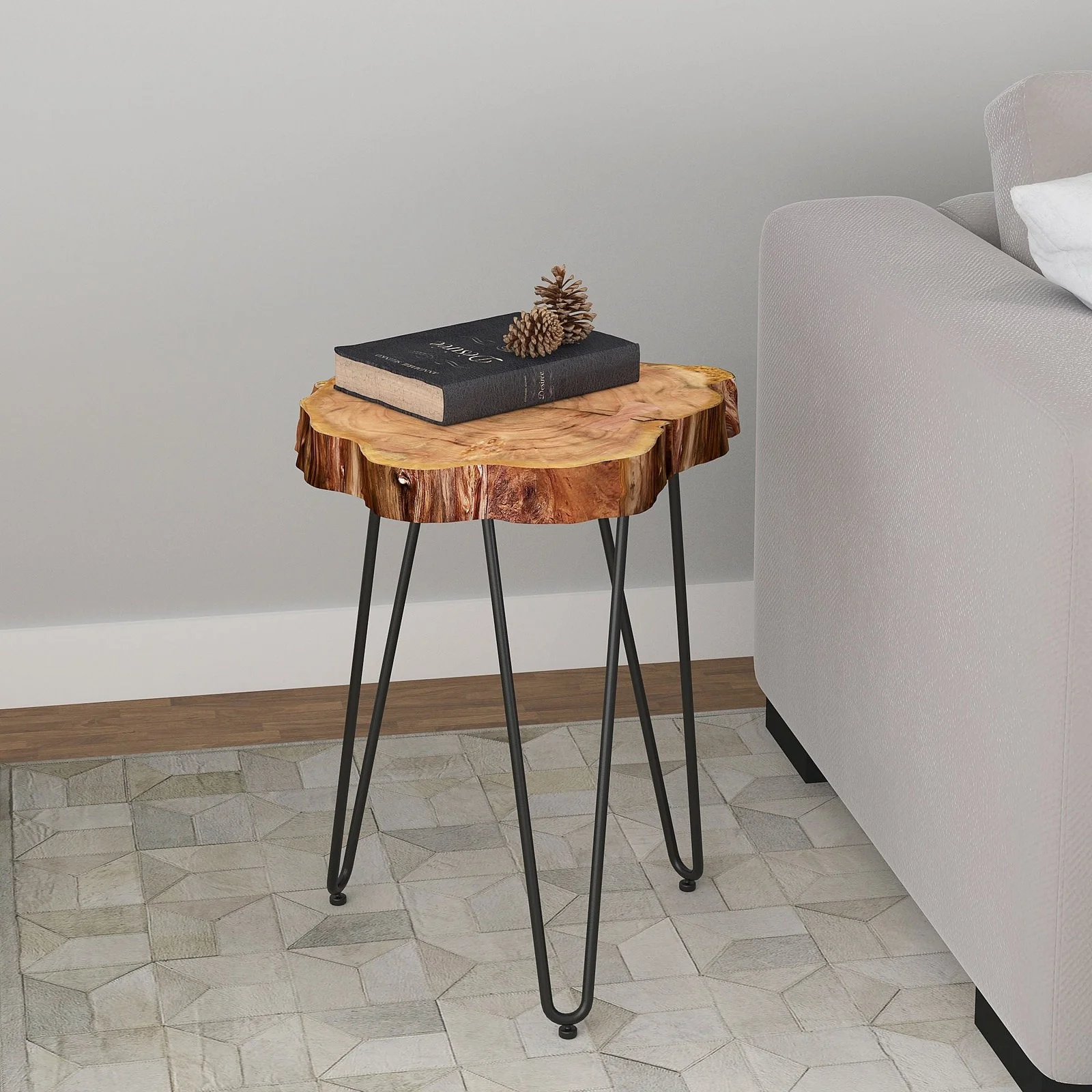 Worldwide Home Furnishings Nila-Accent Table-Natural Accent Table 501-329NAT