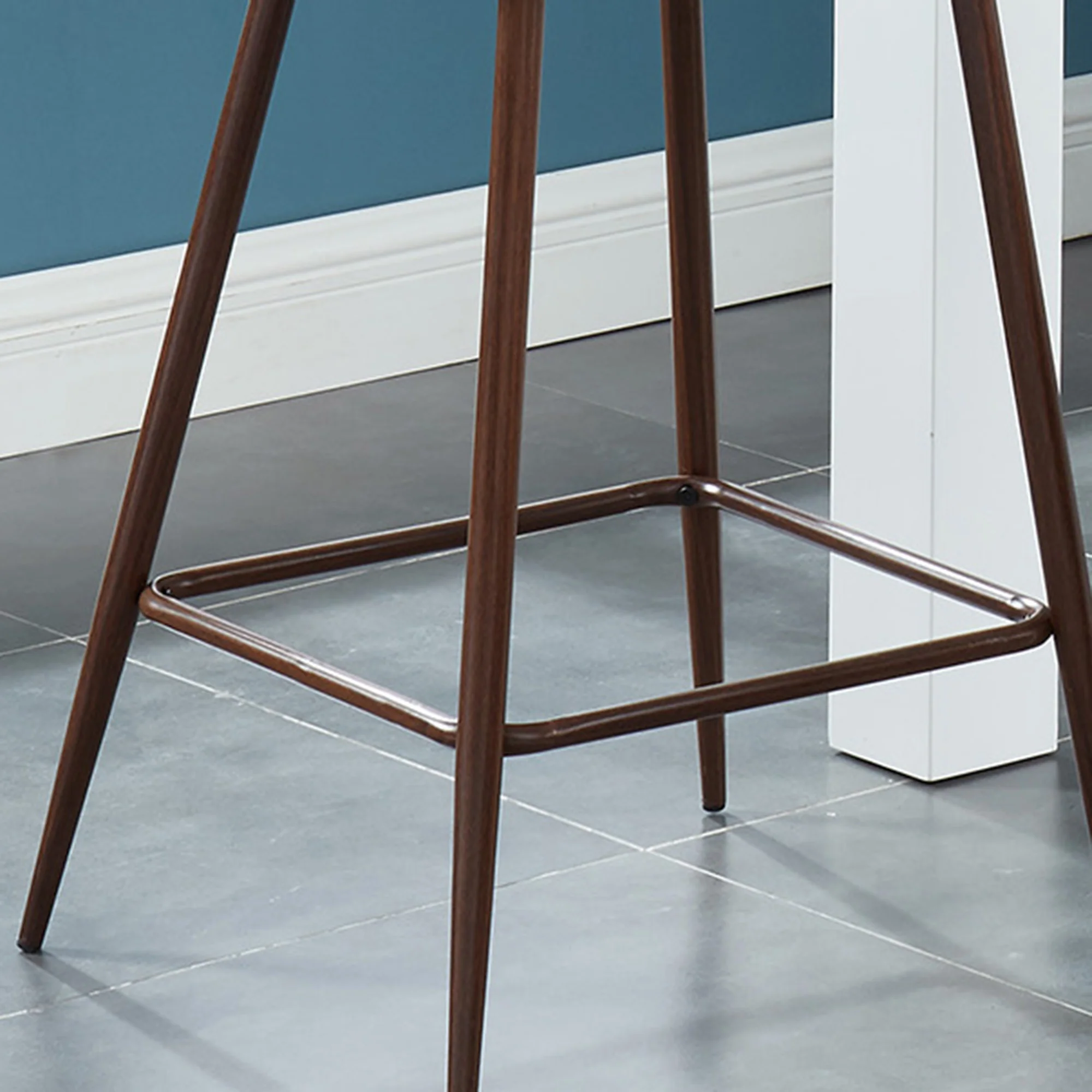 Worldwide Home Furnishings Onio-26'' Counter Stool-Grey/Walnut Leg 26" Counter Stool, Set Of 2 203-616WL/GY - Image 6
