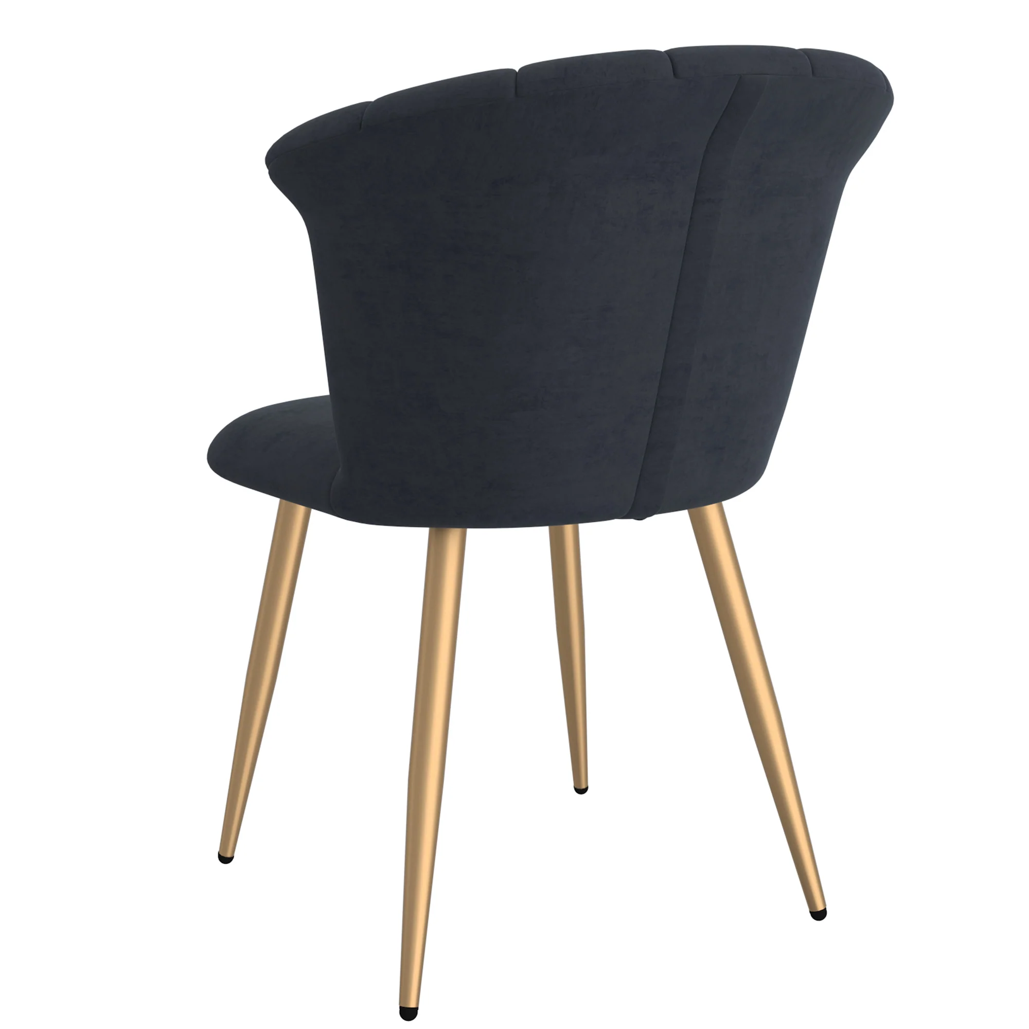 Worldwide Home Furnishings Orchid-Side Chair-Black/Aged Gold Leg Side Chair, Set Of 2 202-651BK_GL - Image 4