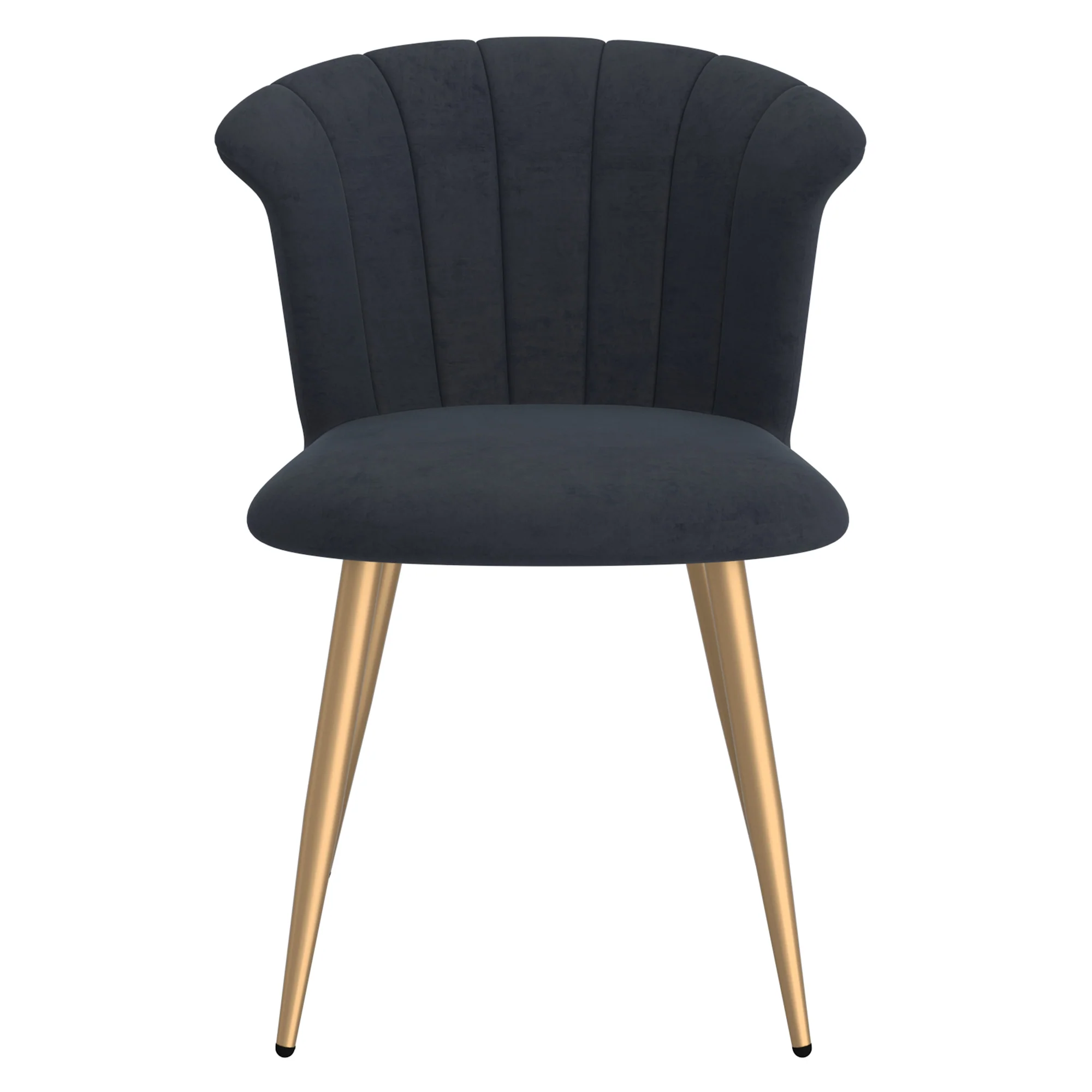 Worldwide Home Furnishings Orchid-Side Chair-Black/Aged Gold Leg Side Chair, Set Of 2 202-651BK_GL - Image 6