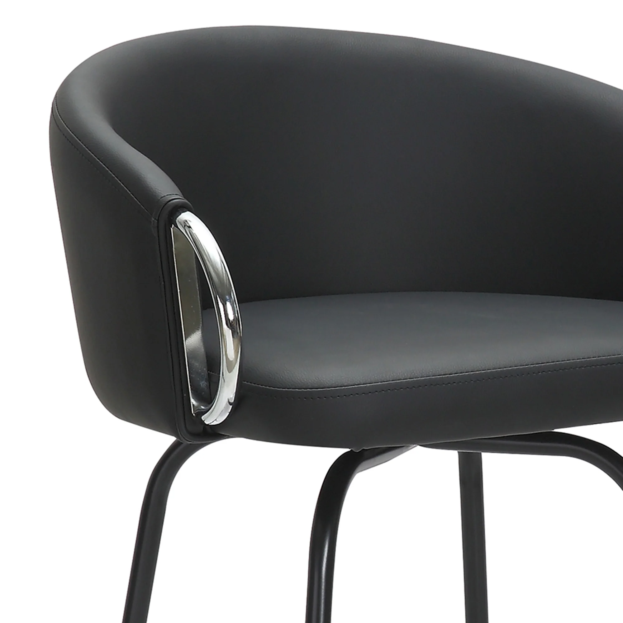 Worldwide Home Furnishings Orion-26'' Counter Stool-Black 26" Counter Stool W/Swivel, Set Of 2 203-648BK - Image 7