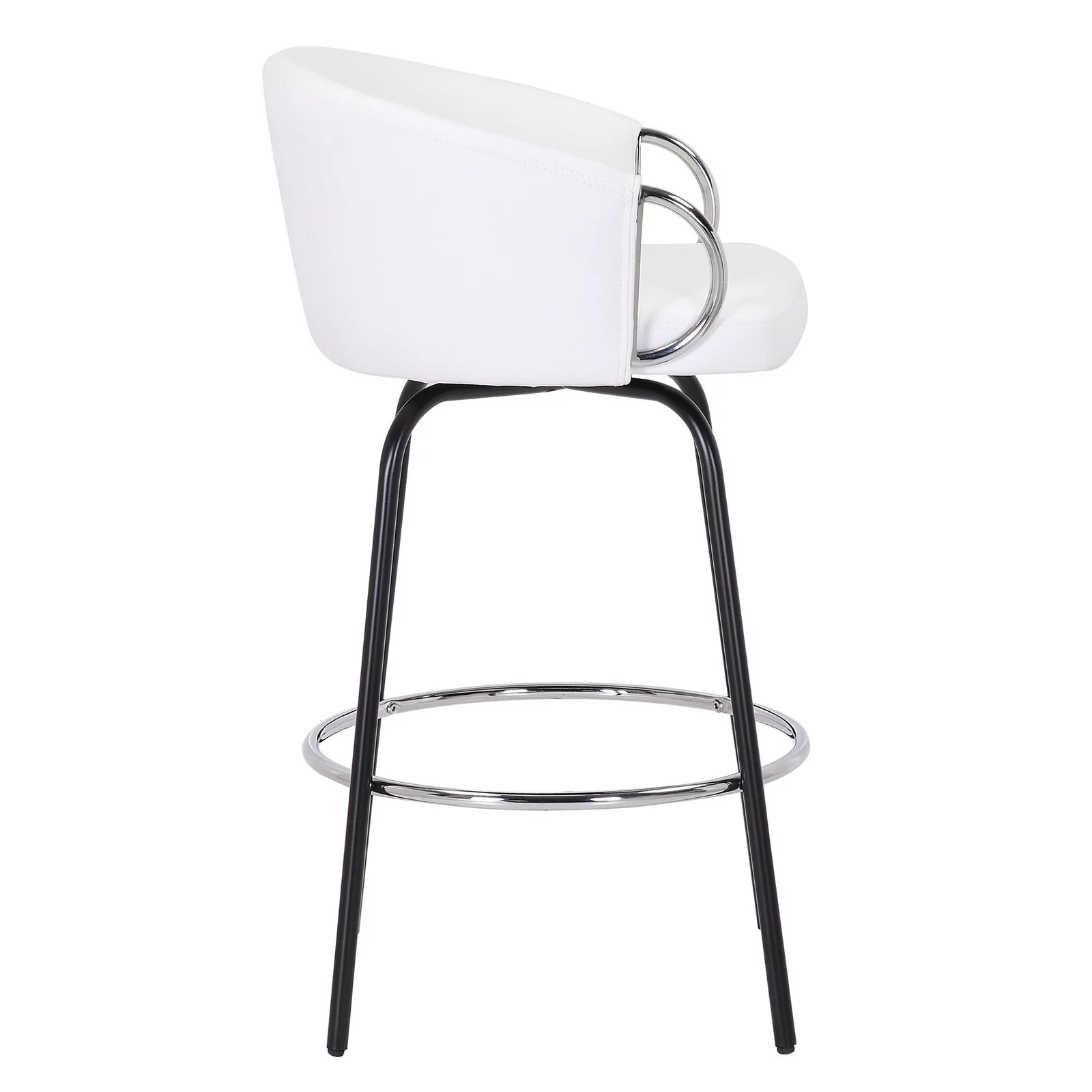 Worldwide Home Furnishings Orion-26'' Counter Stool-White 26" Counter Stool W/Swivel, Set Of 2 203-648WT - Image 5