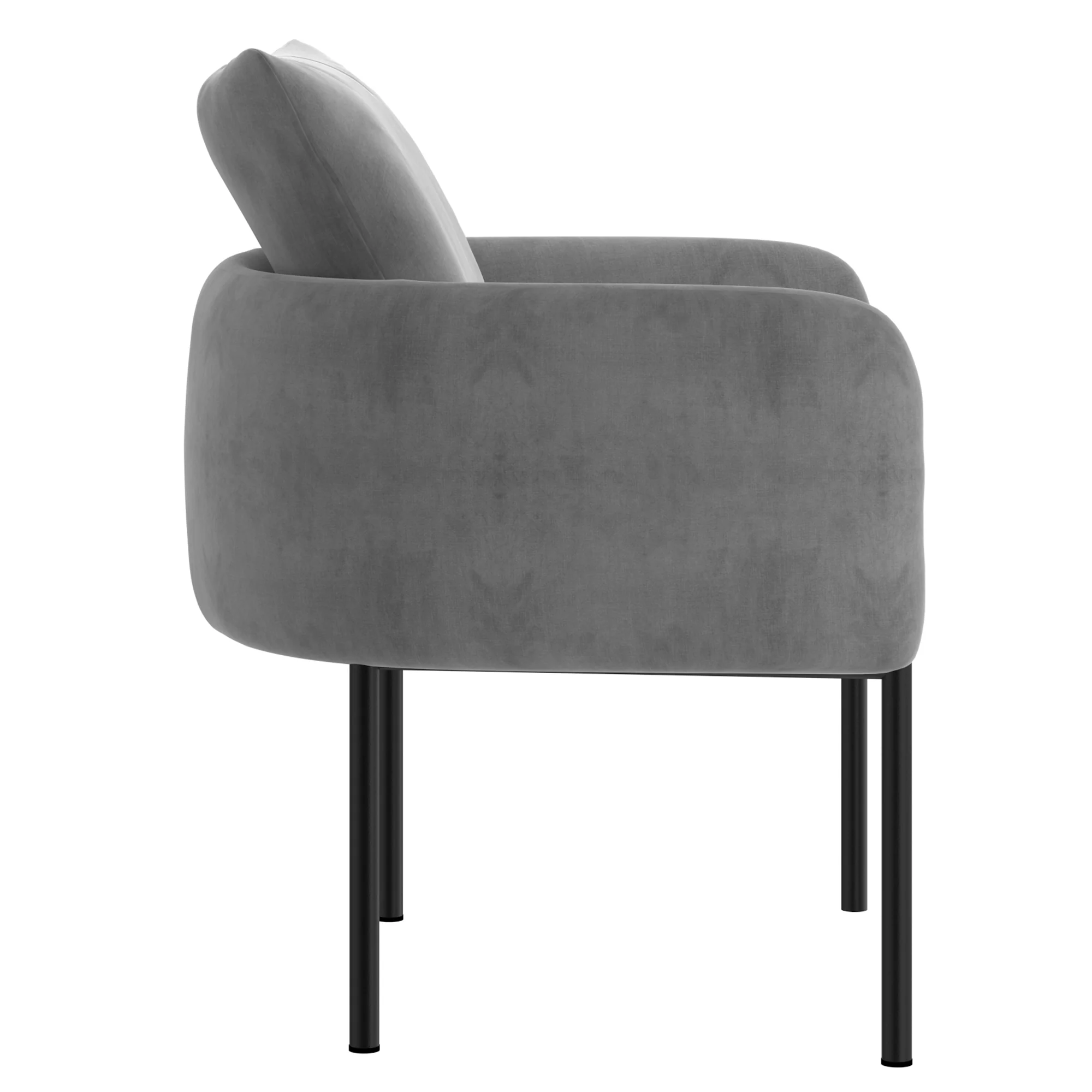 Worldwide Home Furnishings Petrie-Accent Chair-Grey Accent Chair 403-556GY/BK - Image 3