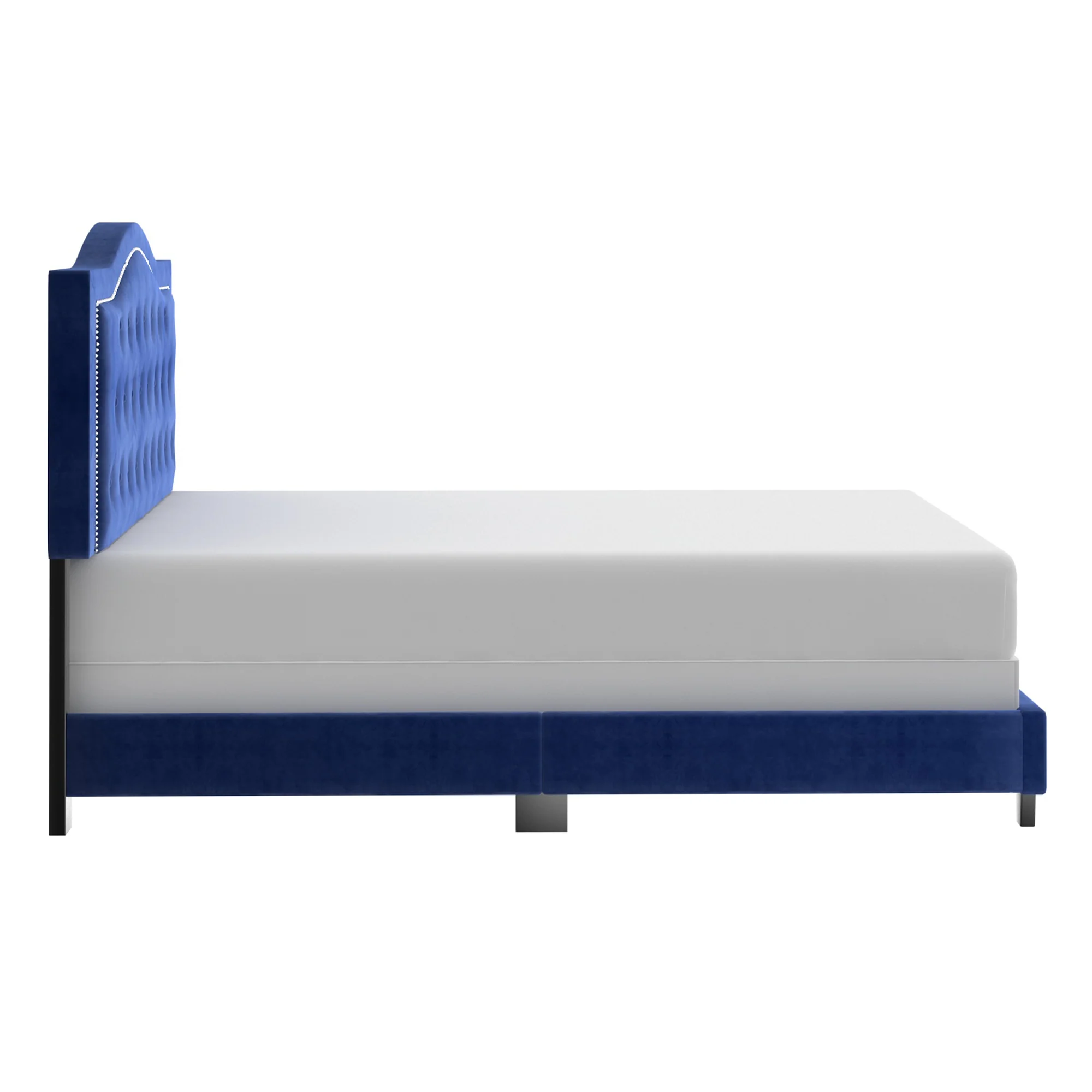 Worldwide Home Furnishings Pixie-60'' Bed-Blue 60" Queen Bed 101-296Q-NAV - Image 4