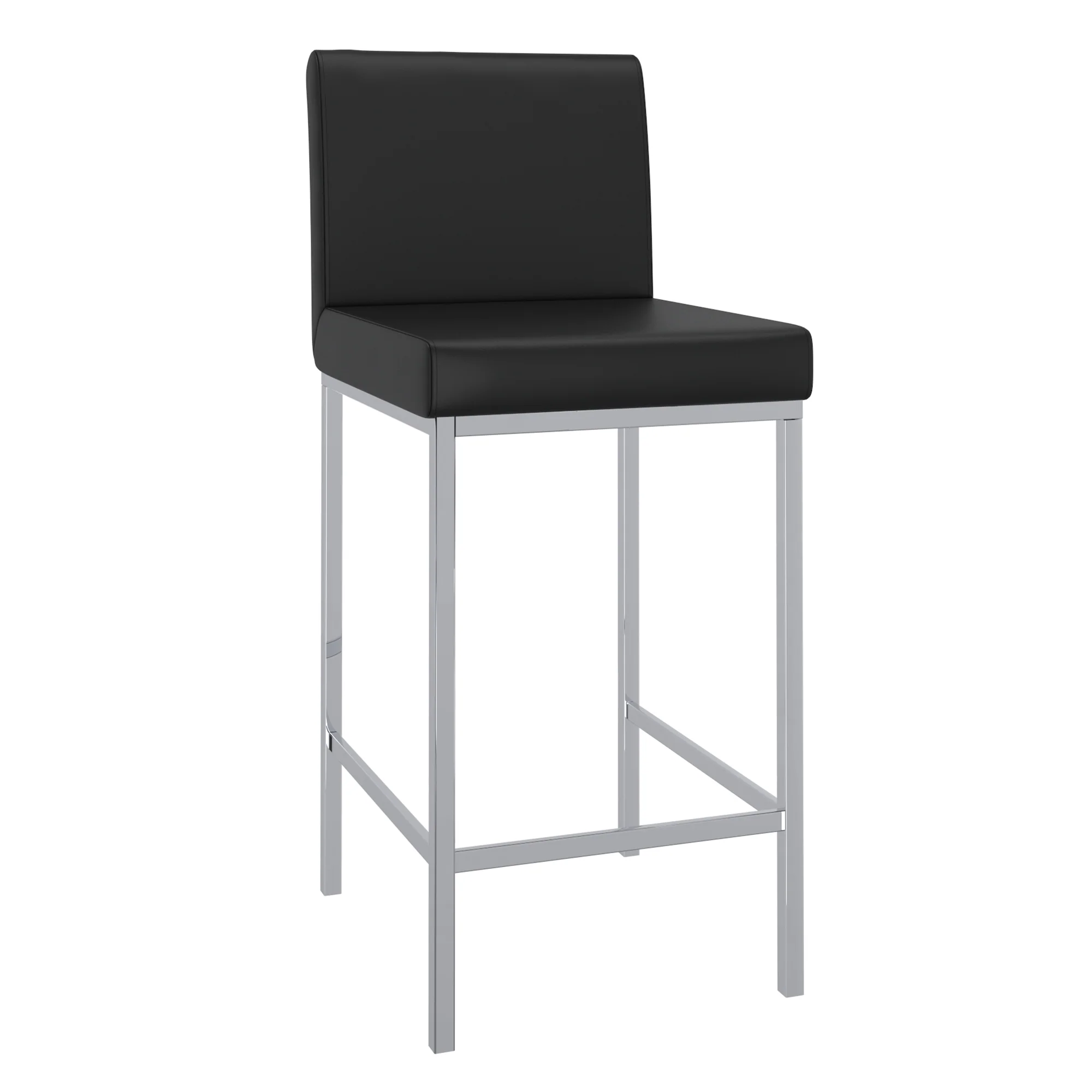 Worldwide Home Furnishings Porto-26" Counter Stool-Black 26" Counter Stool, Set Of 2 203-576BK - Image 3