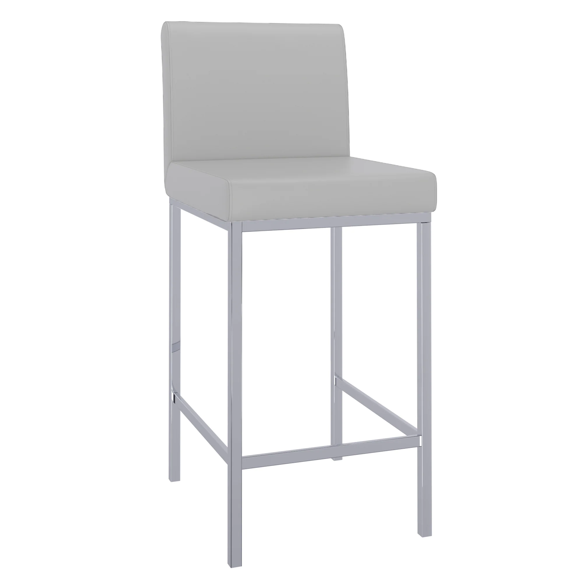 Worldwide Home Furnishings Porto-26" Counter Stool-Grey 26" Counter Stool, Set Of 2 203-576GY - Image 3