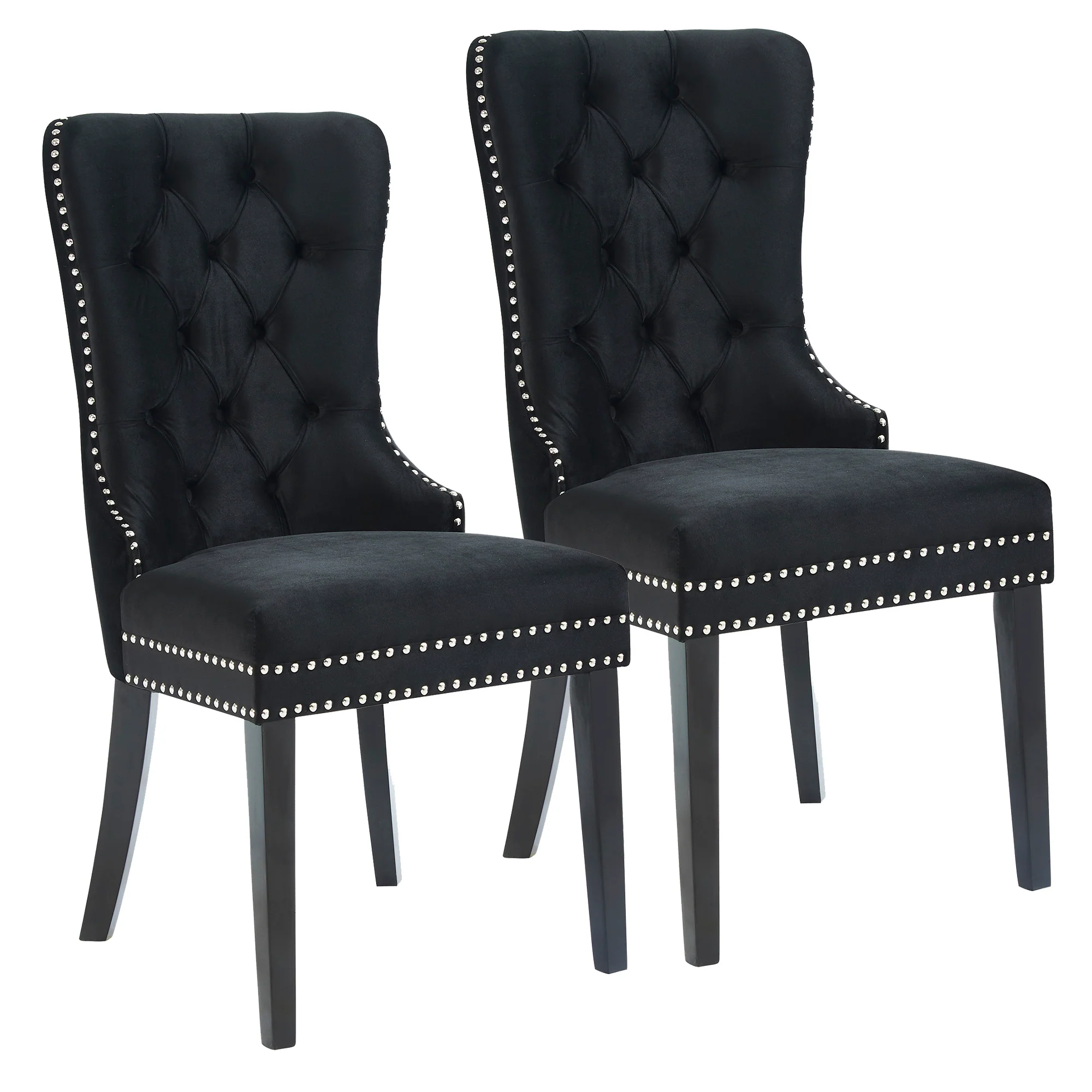 Worldwide Home Furnishings Rizzo-Side Chair-Black Side Chair, Set Of 2 202-080BK - Image 3