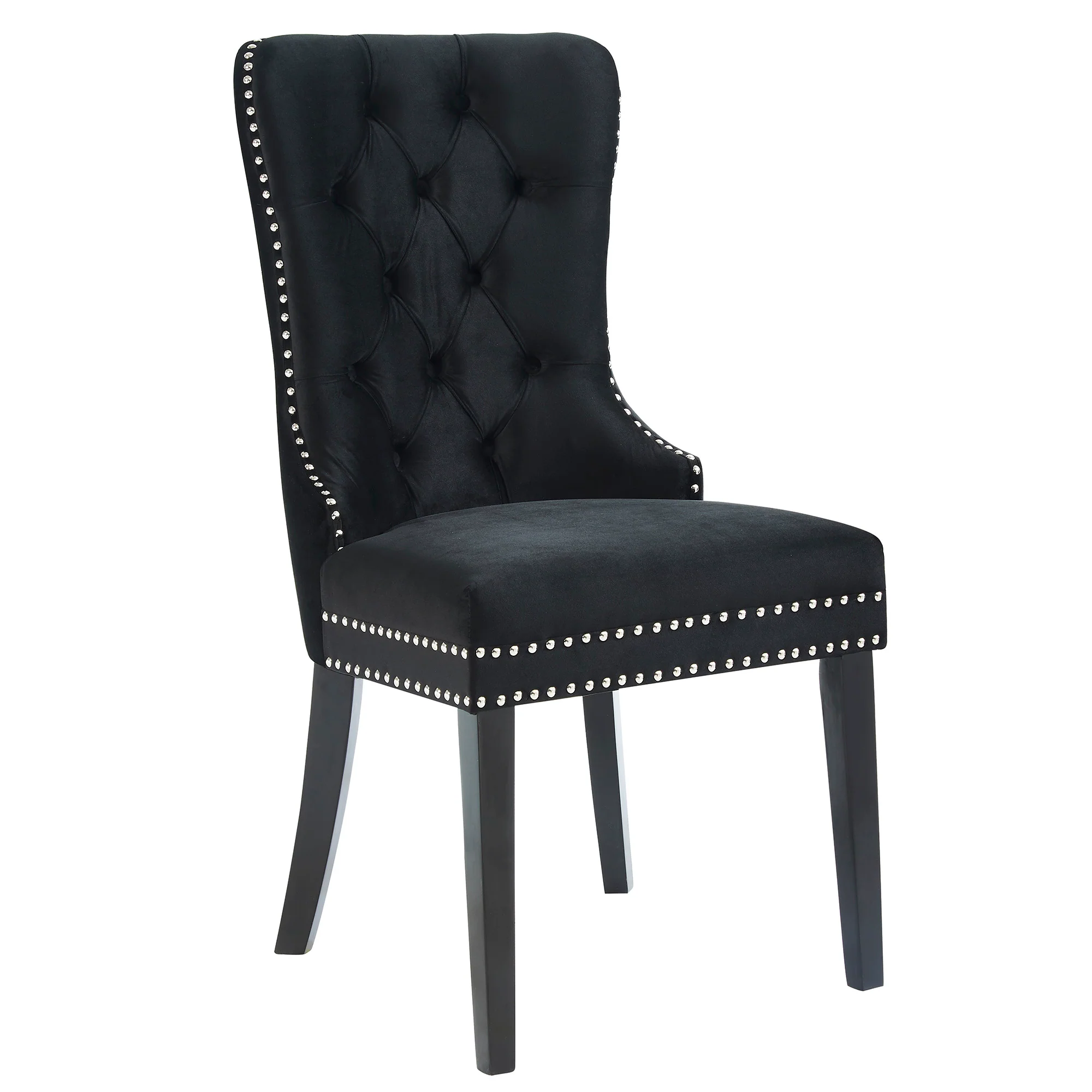 Worldwide Home Furnishings Rizzo-Side Chair-Black Side Chair, Set Of 2 202-080BK - Image 4