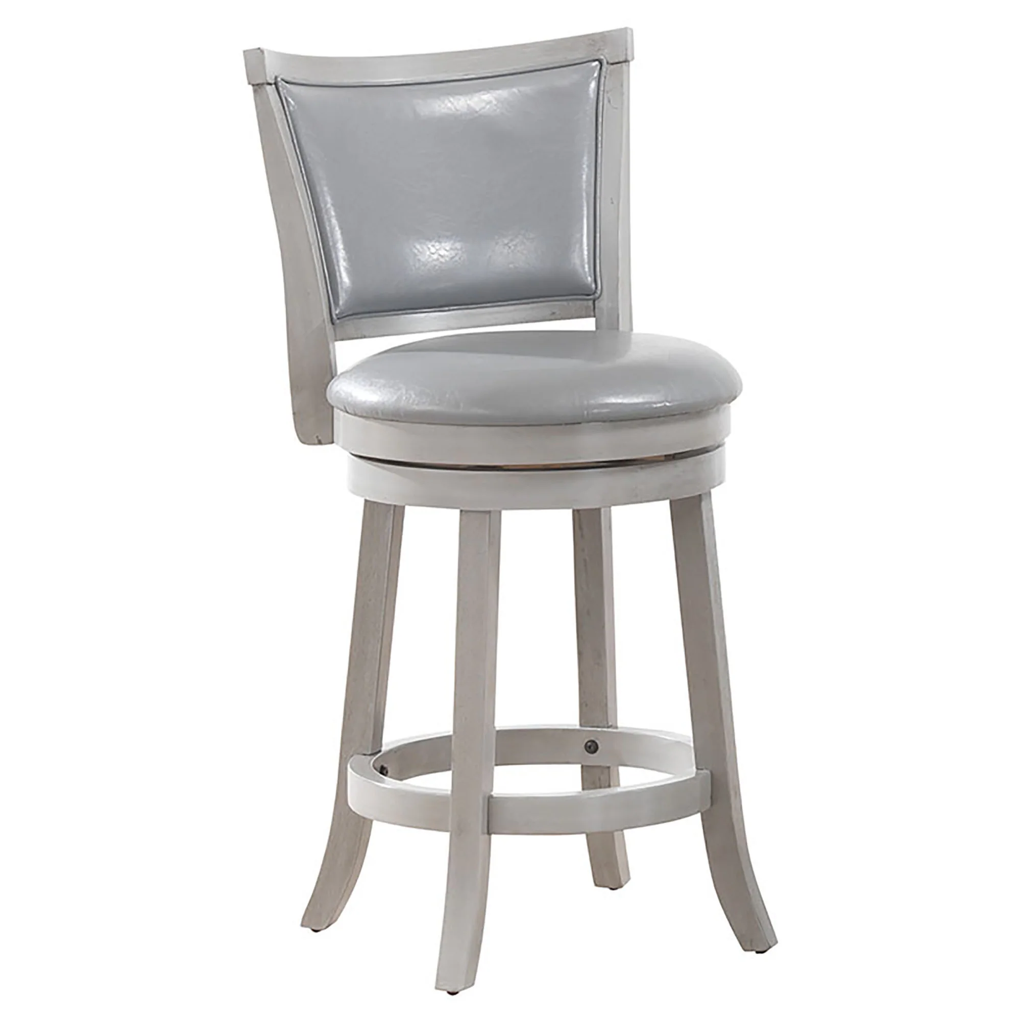Worldwide Home Furnishings Rowan-26'' Counter Stool-Grey 26" Counter Stool W/Swivel, Set Of 2 203-478GY - Image 3