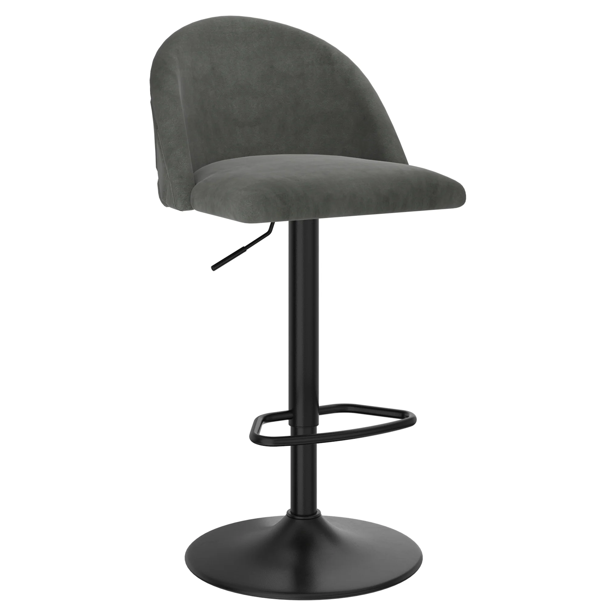 Worldwide Home Furnishings Sataro-Air Lift Stool-Grey Adjustable Air-Lift Stool 203-270GY - Image 2