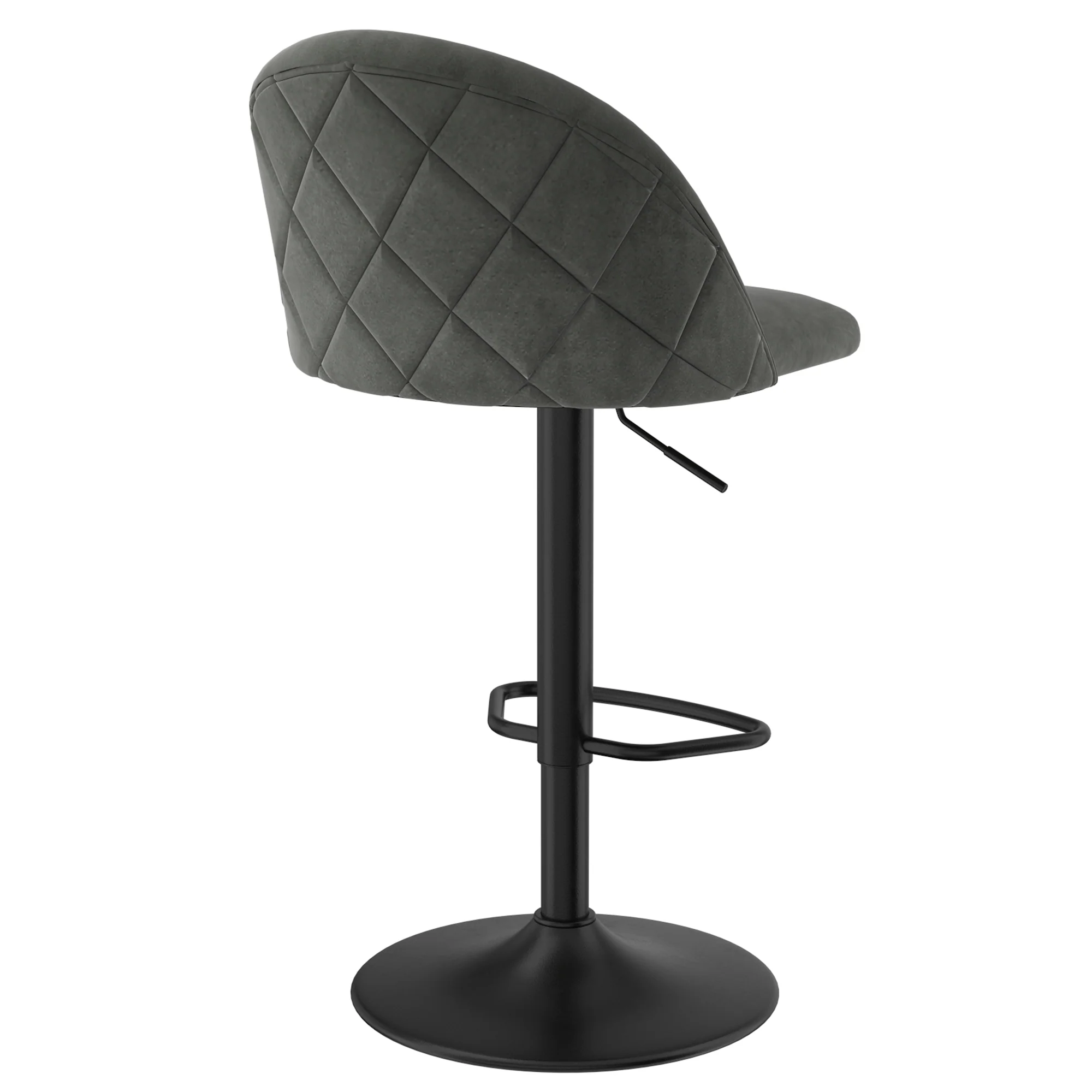 Worldwide Home Furnishings Sataro-Air Lift Stool-Grey Adjustable Air-Lift Stool 203-270GY - Image 3
