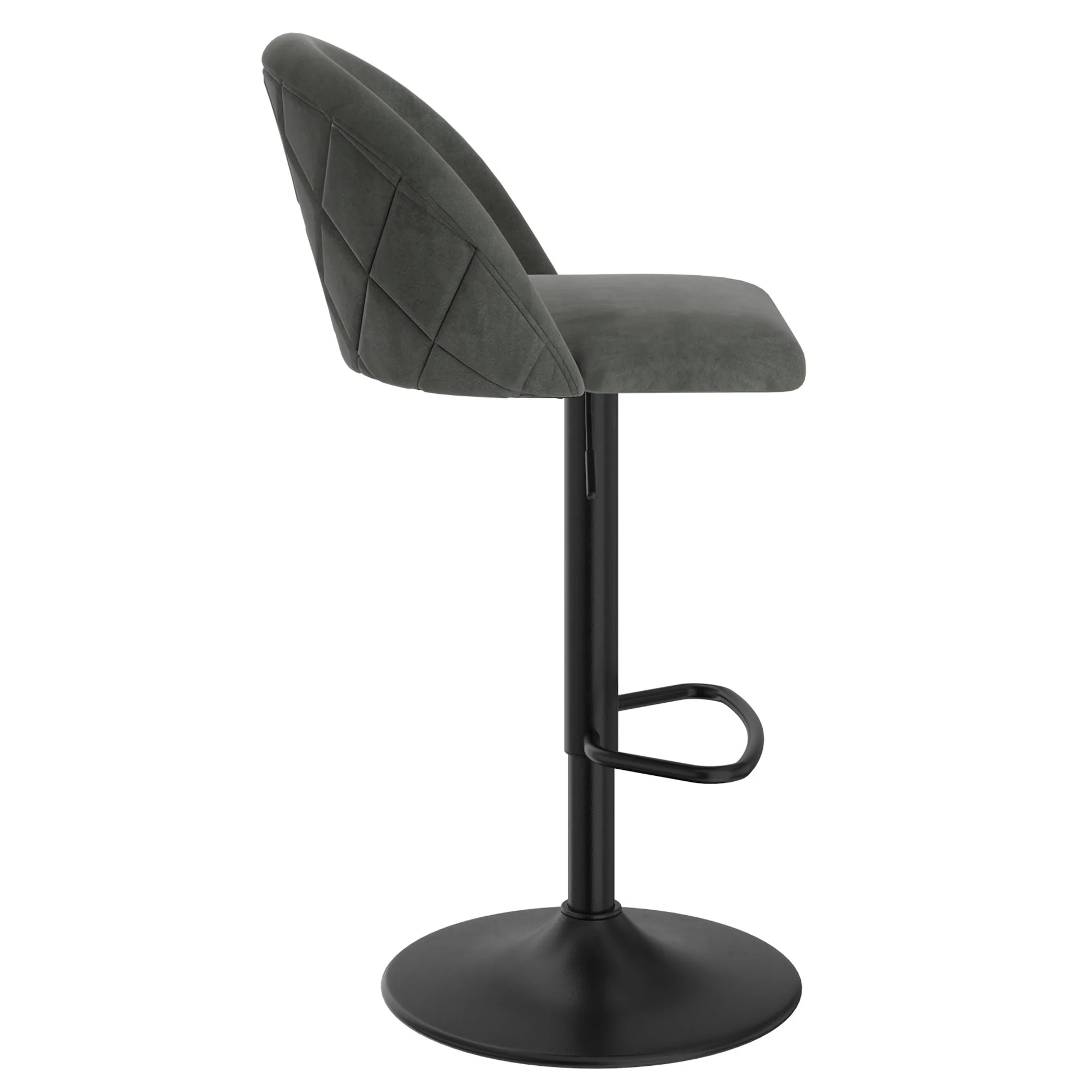 Worldwide Home Furnishings Sataro-Air Lift Stool-Grey Adjustable Air-Lift Stool 203-270GY - Image 5