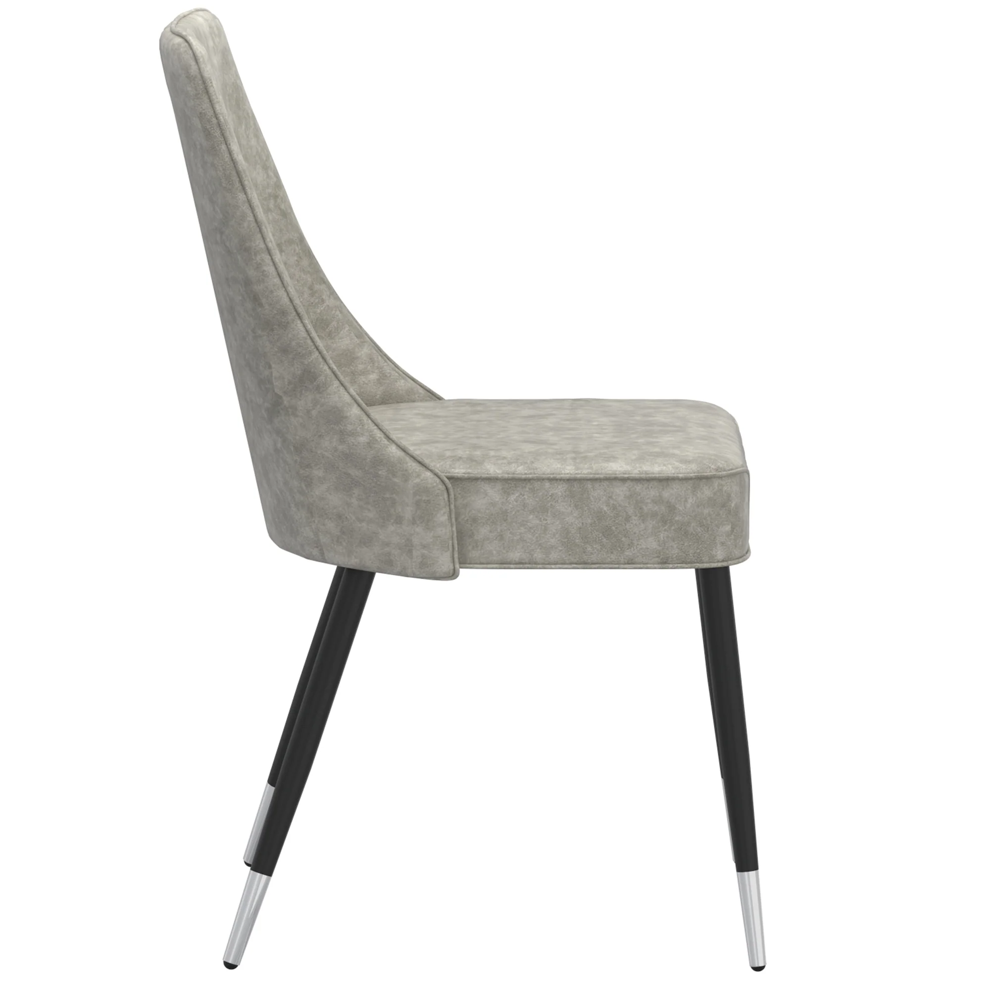 Worldwide Home Furnishings Silvano-Side Chair-Vintage Lt Grey Side Chair, Set Of 2 202-429LT - Image 5