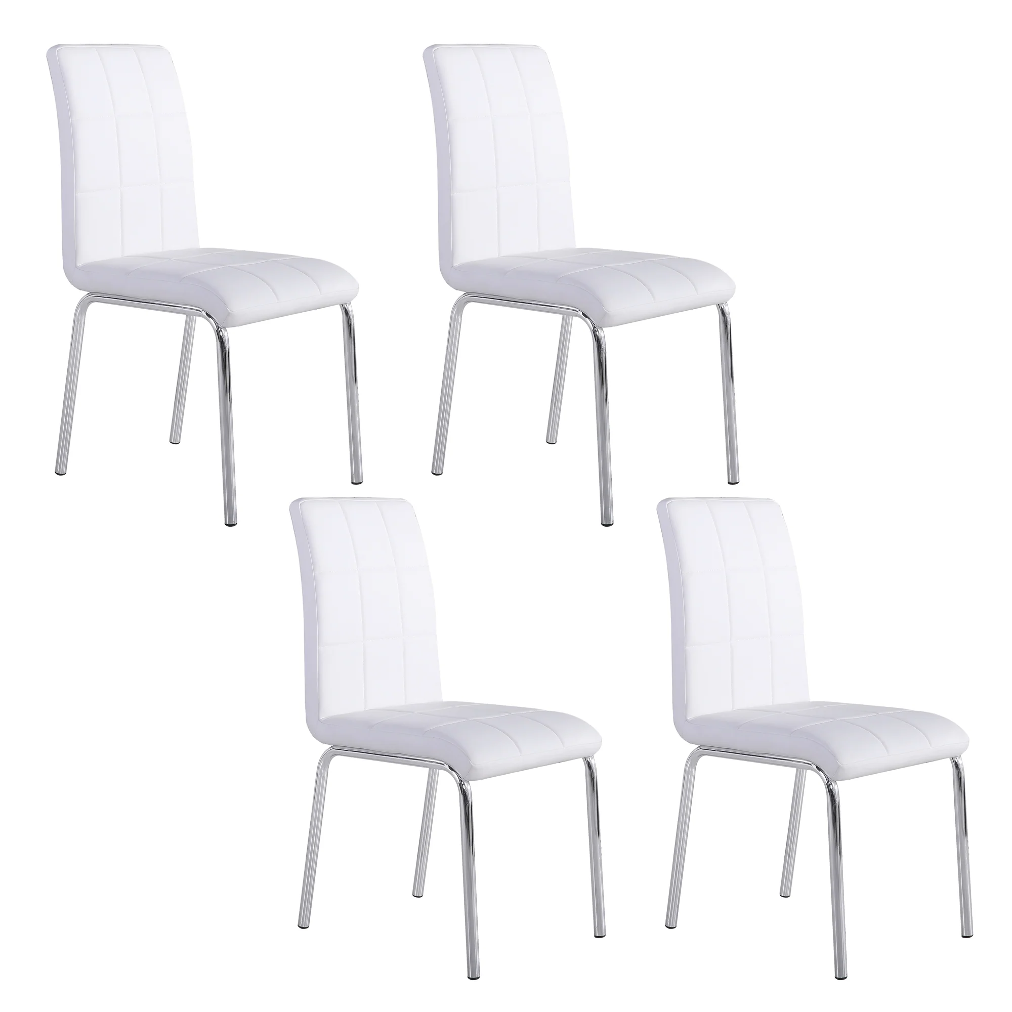 Worldwide Home Furnishings Solara Ii-Side Chair-White Side Chair, Set Of 4 202-160WT - Image 2