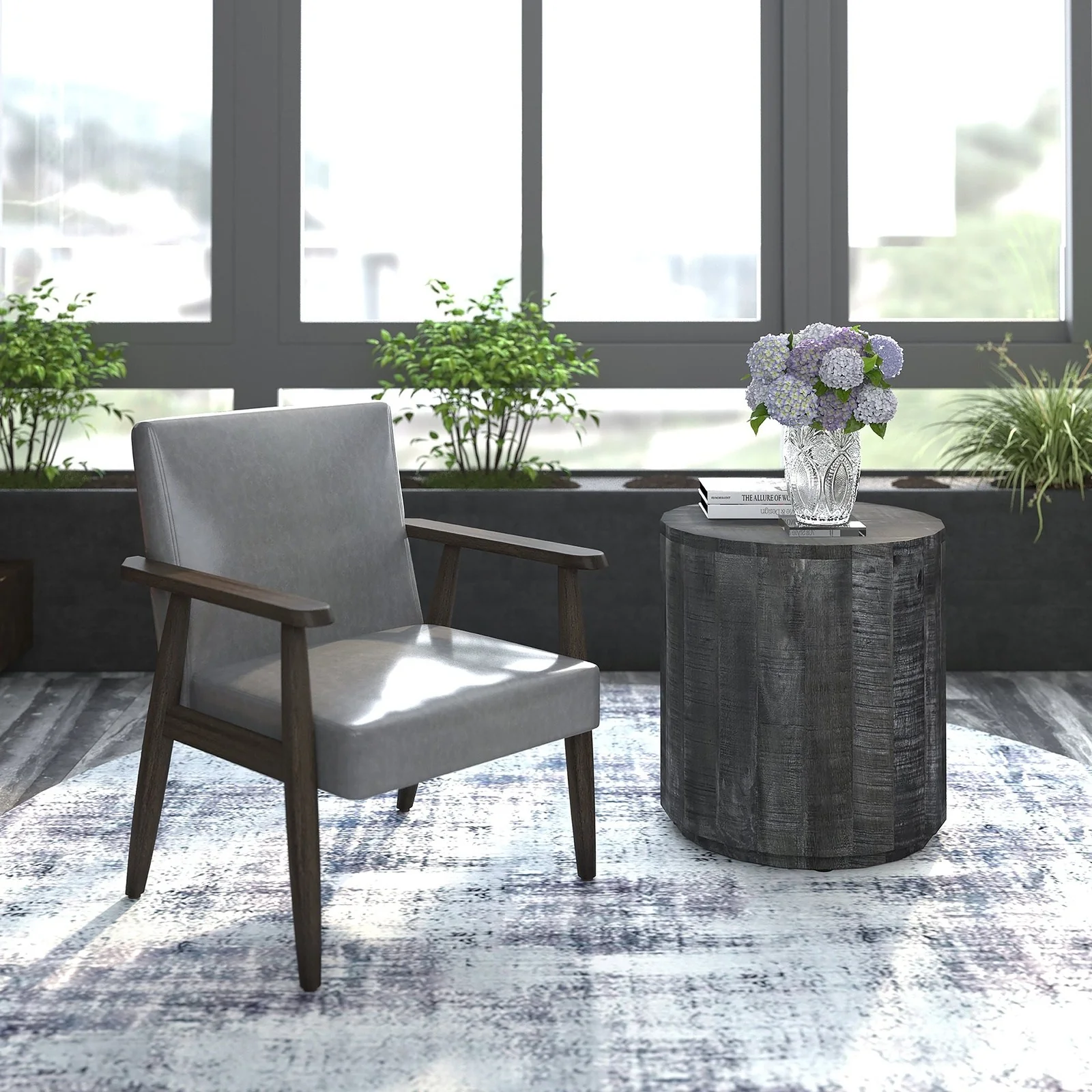 Worldwide Home Furnishings Wilder-Accent Chair-Grey Accent Chair 403-589GY