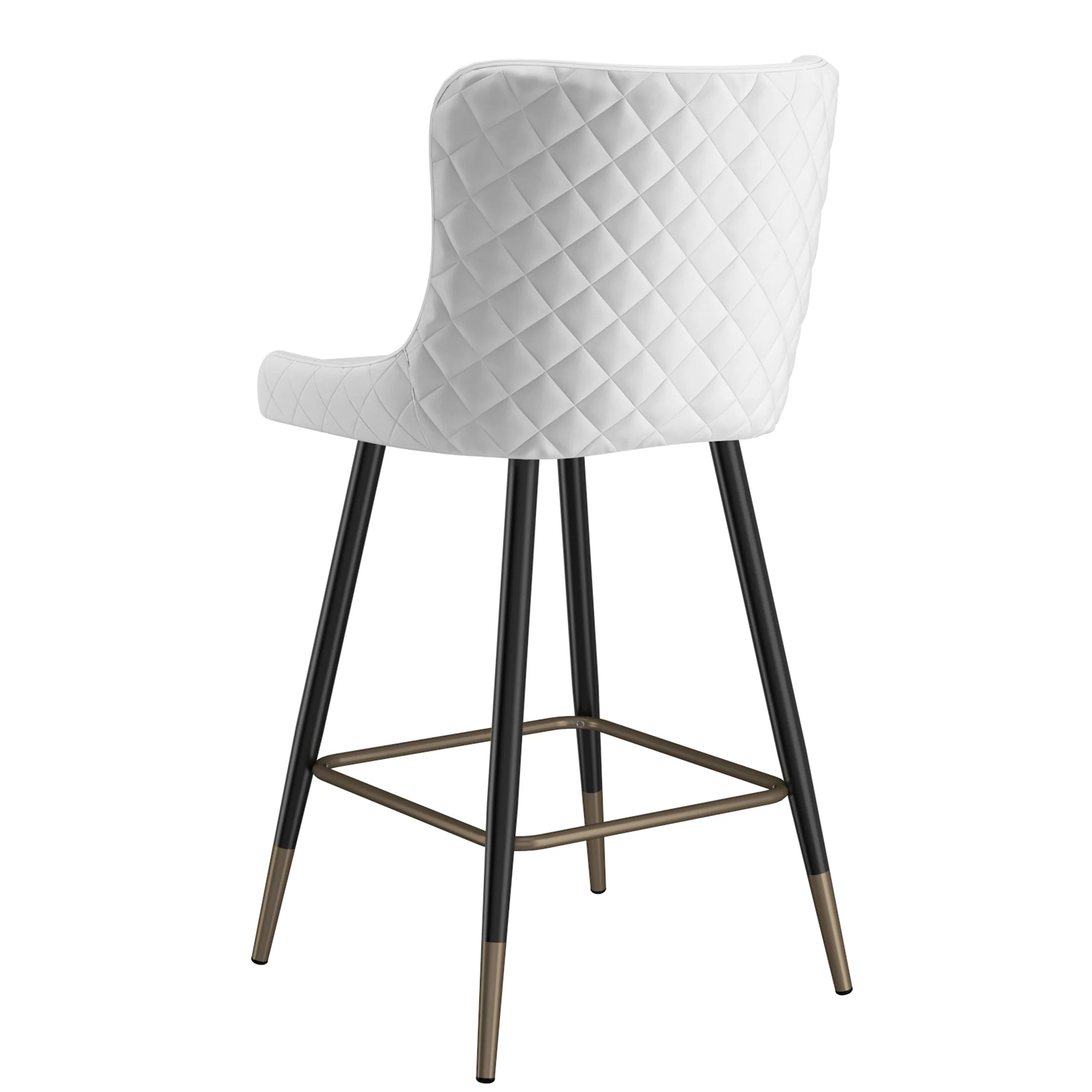 Worldwide Home Furnishings Xander-26'' Counter Stool-White 26" Counter Stool, Set Of 2 203-620WT - Image 4