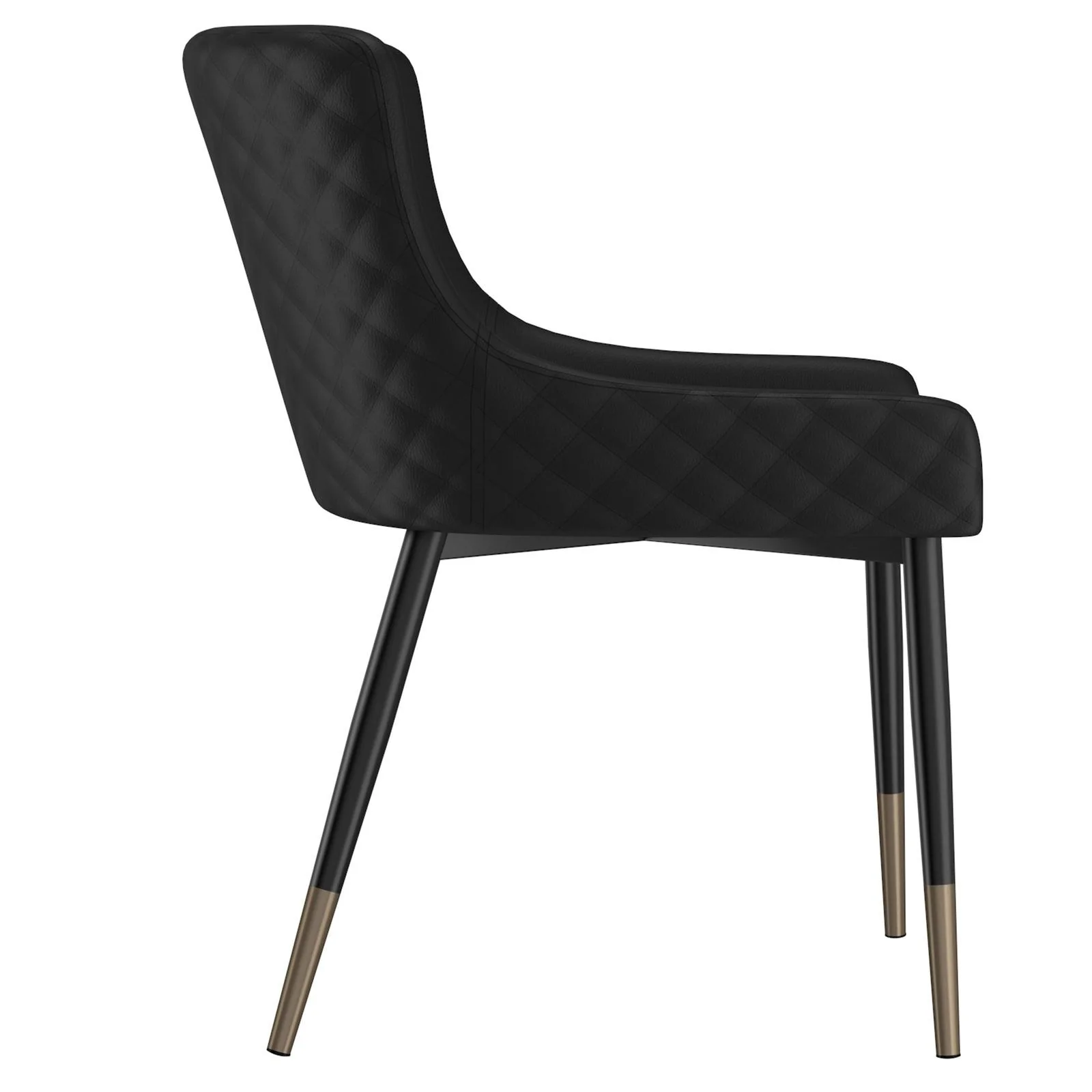 Worldwide Home Furnishings Xander-Side Chair-Black Side Chair, Set Of 2 202-620BK - Image 6