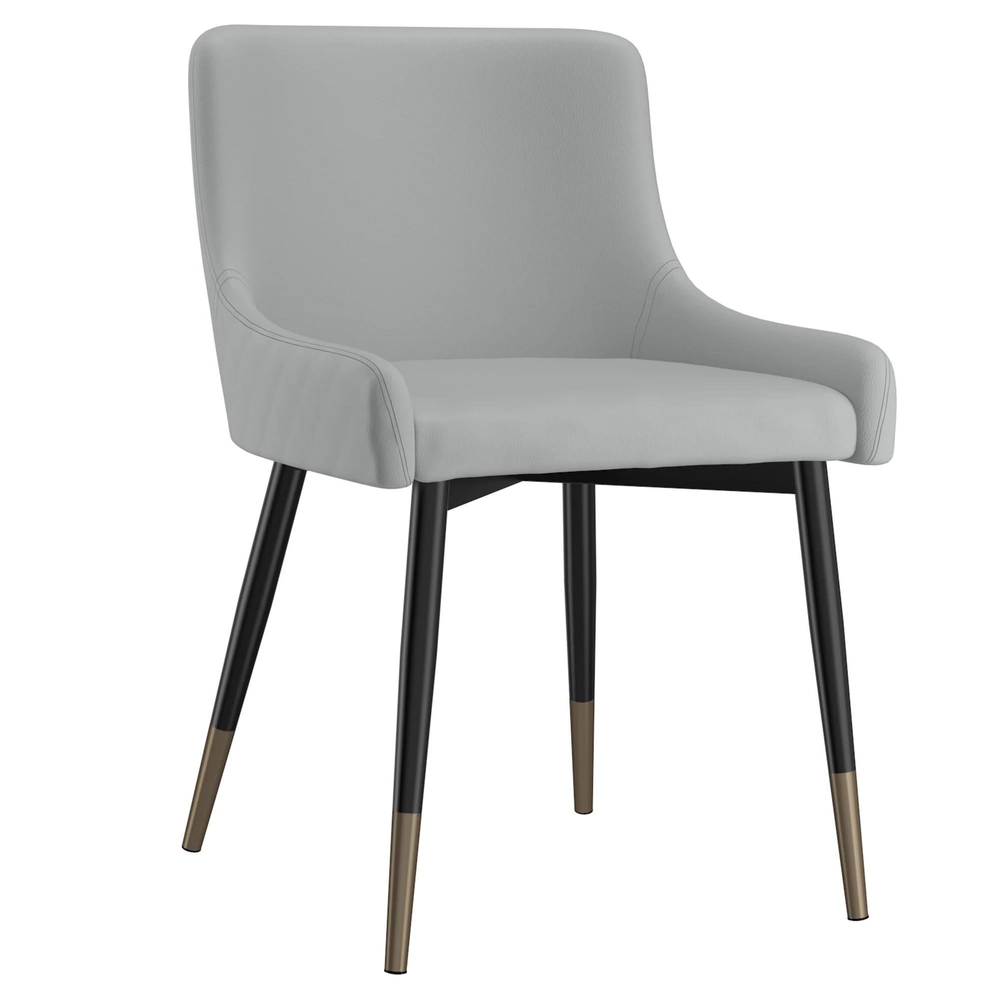 Worldwide Home Furnishings Xander-Side Chair-Light Grey Side Chair, Set Of 2 202-620LG - Image 3