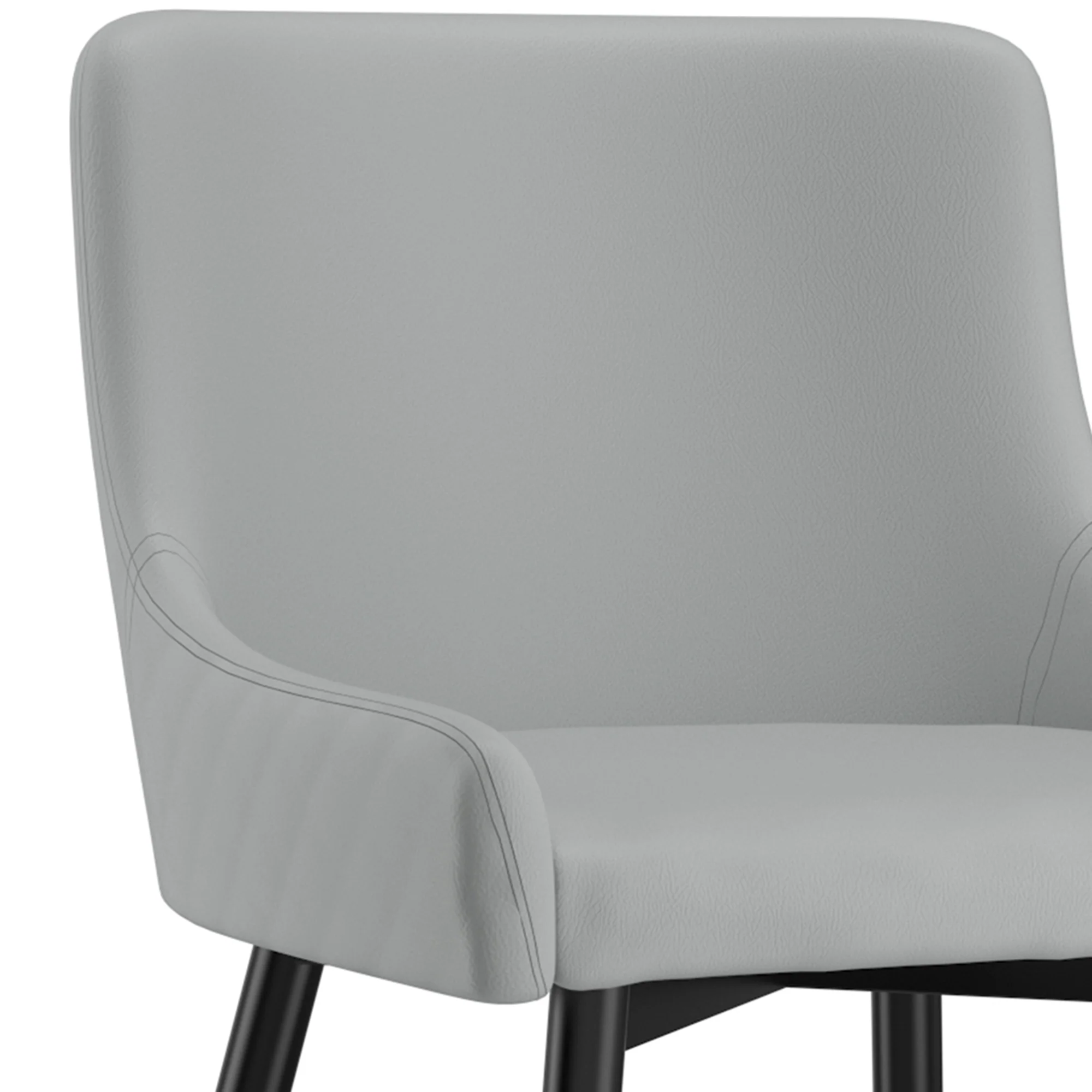 Worldwide Home Furnishings Xander-Side Chair-Light Grey Side Chair, Set Of 2 202-620LG - Image 7