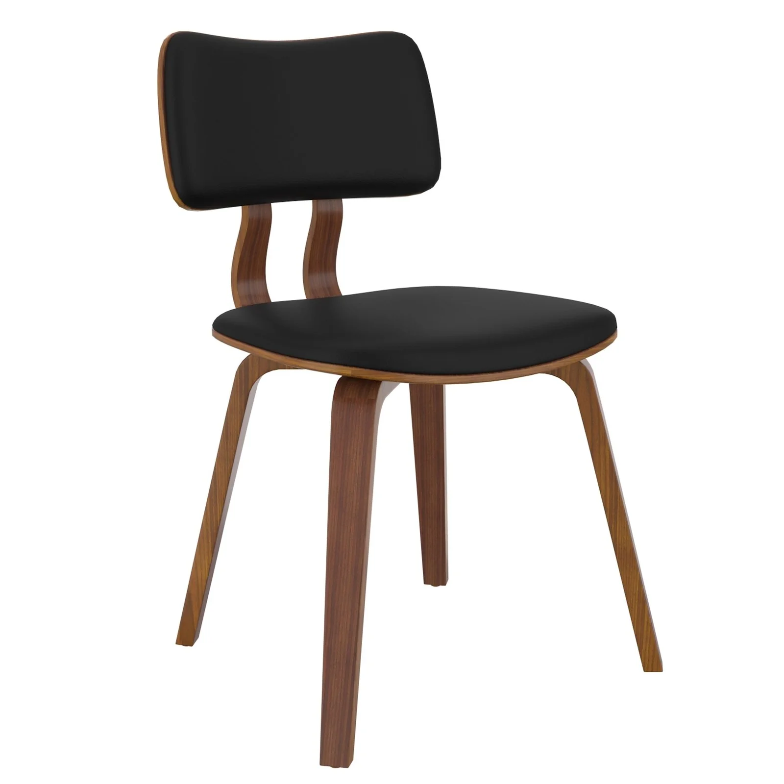 Worldwide Home Furnishings Zuni-Side Chair Pu-Black Side Chair, Faux Leather 202-581PUBK - Image 2