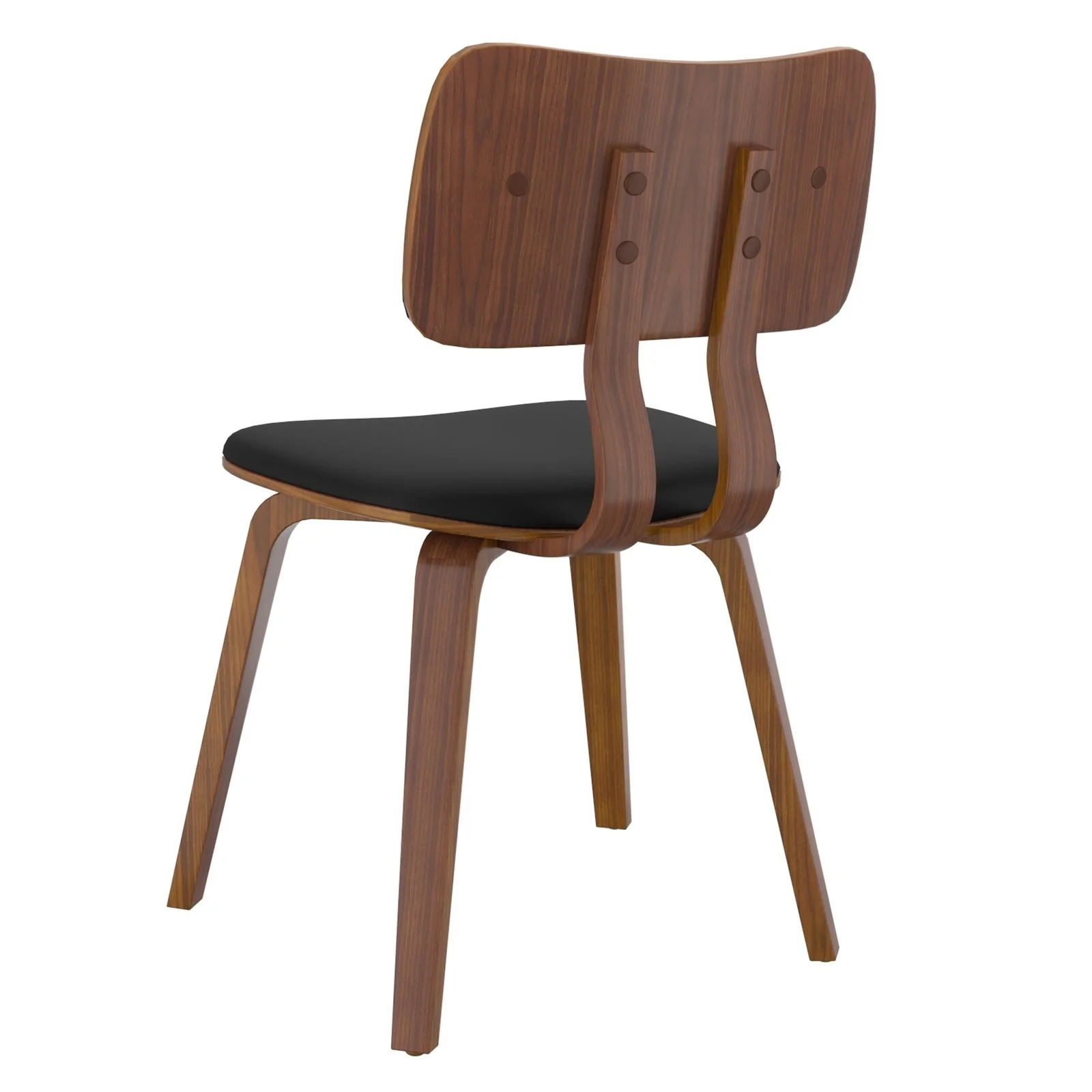 Worldwide Home Furnishings Zuni-Side Chair Pu-Black Side Chair, Faux Leather 202-581PUBK - Image 3