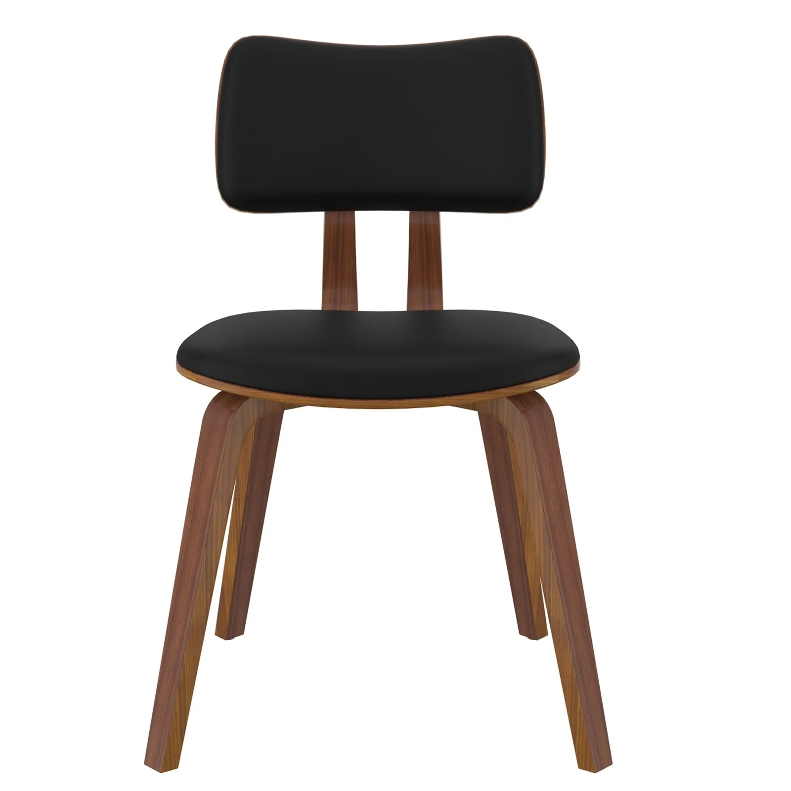 Worldwide Home Furnishings Zuni-Side Chair Pu-Black Side Chair, Faux Leather 202-581PUBK - Image 4