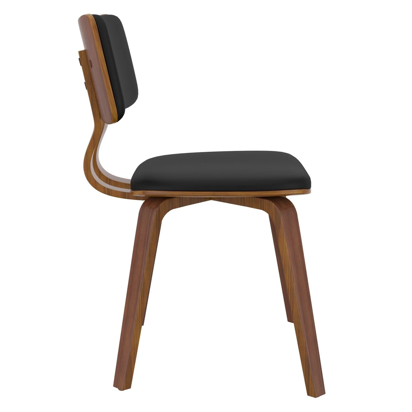 Worldwide Home Furnishings Zuni-Side Chair Pu-Black Side Chair, Faux Leather 202-581PUBK - Image 5