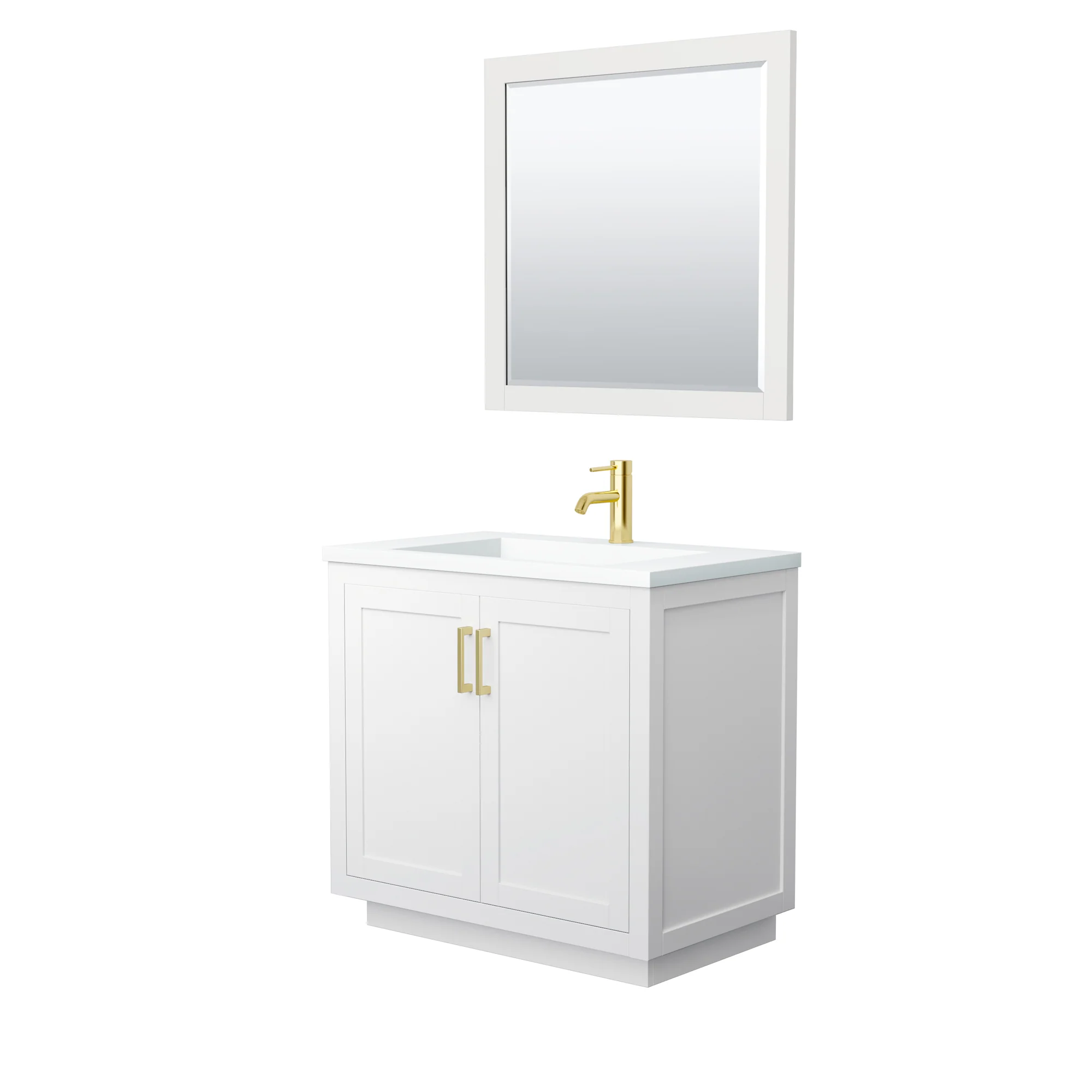 Wyndham Collection Miranda 36 Inch Single Bathroom Vanity in White - Image 15