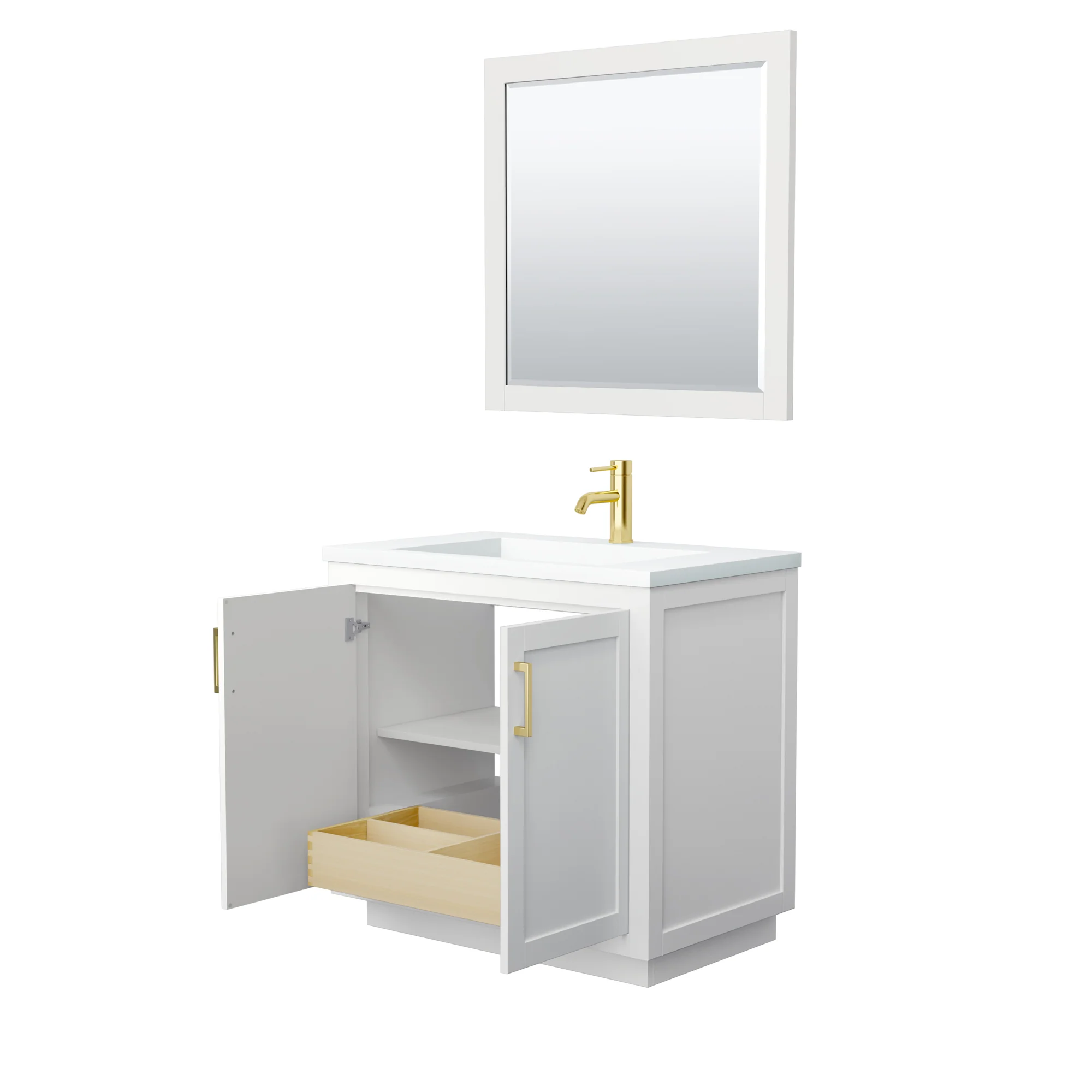 Wyndham Collection Miranda 36 Inch Single Bathroom Vanity in White - Image 16