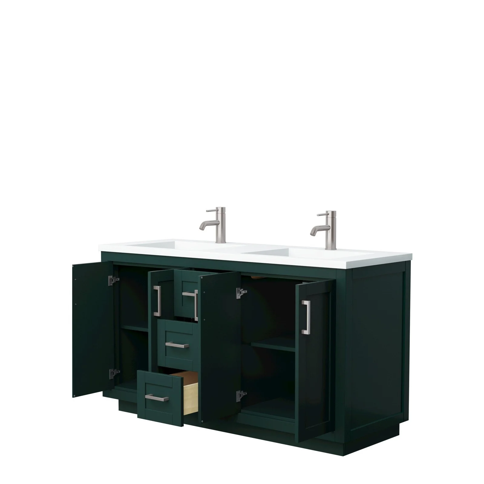 Wyndham Collection Miranda 60 Inch Double Bathroom Vanity in Green - Image 13